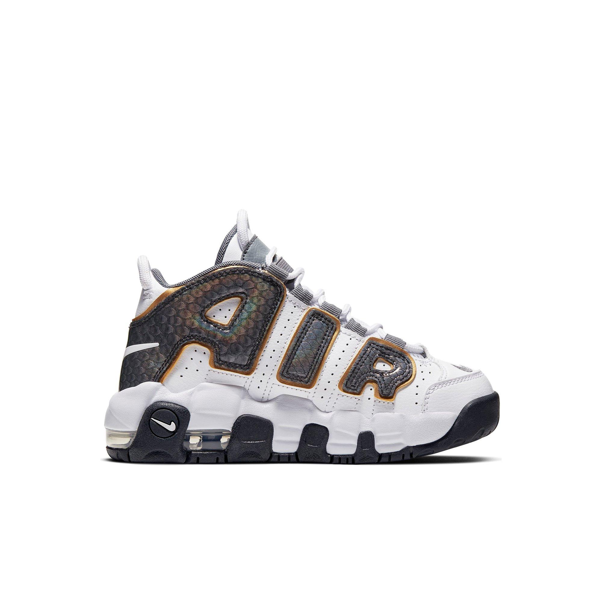 nike uptempo black gold