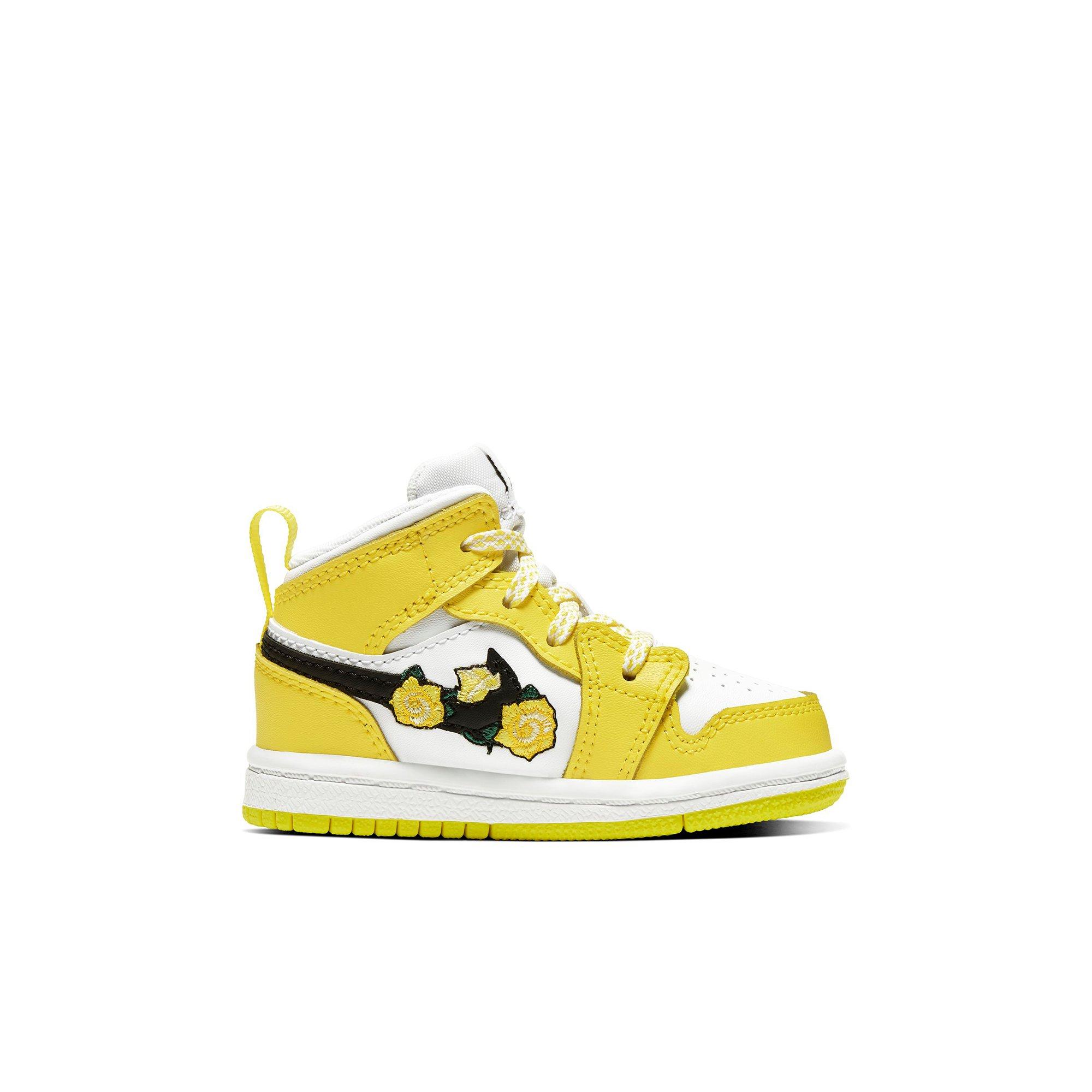 black and yellow jordan 1 toddler