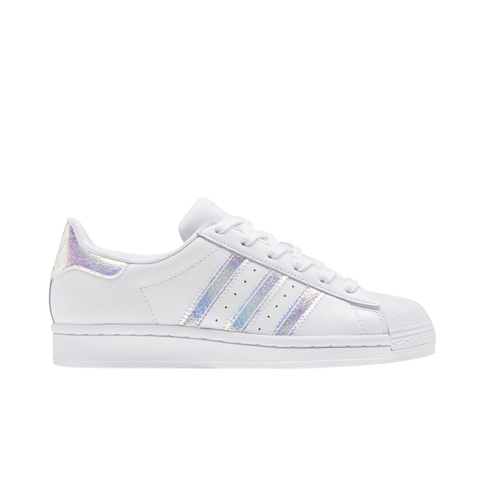 white iridescent adidas