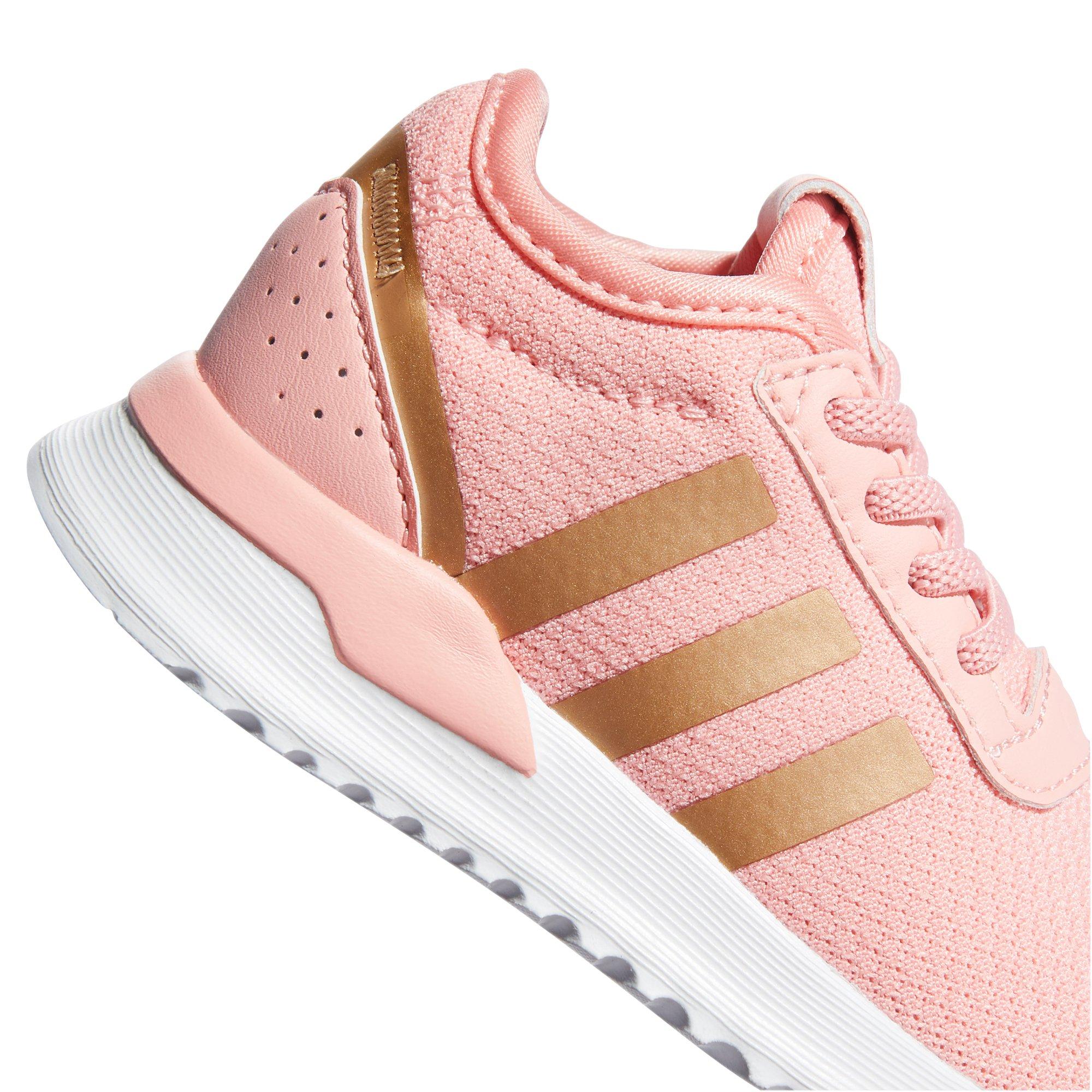 girls rose gold adidas shoes