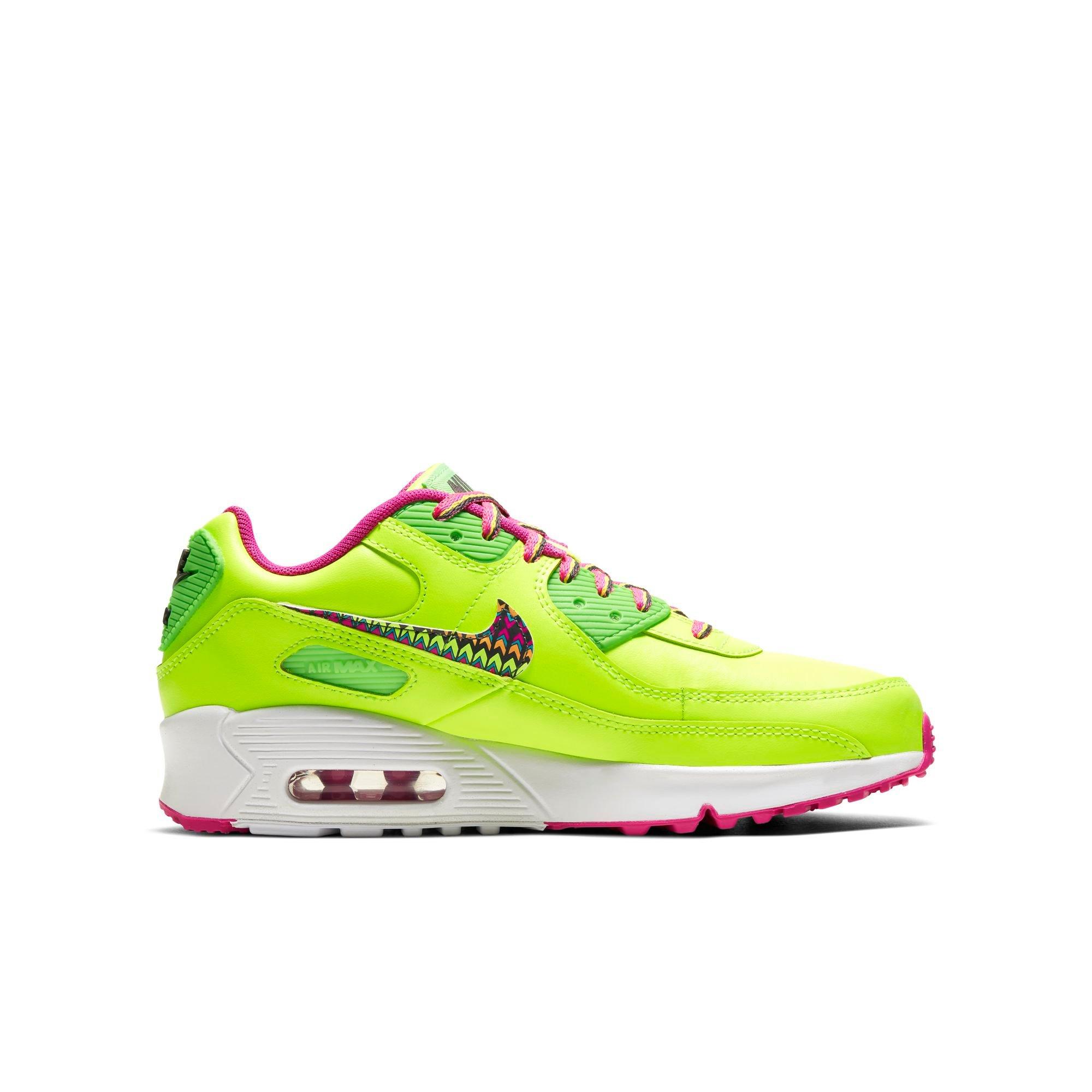 nike shoes pink and green