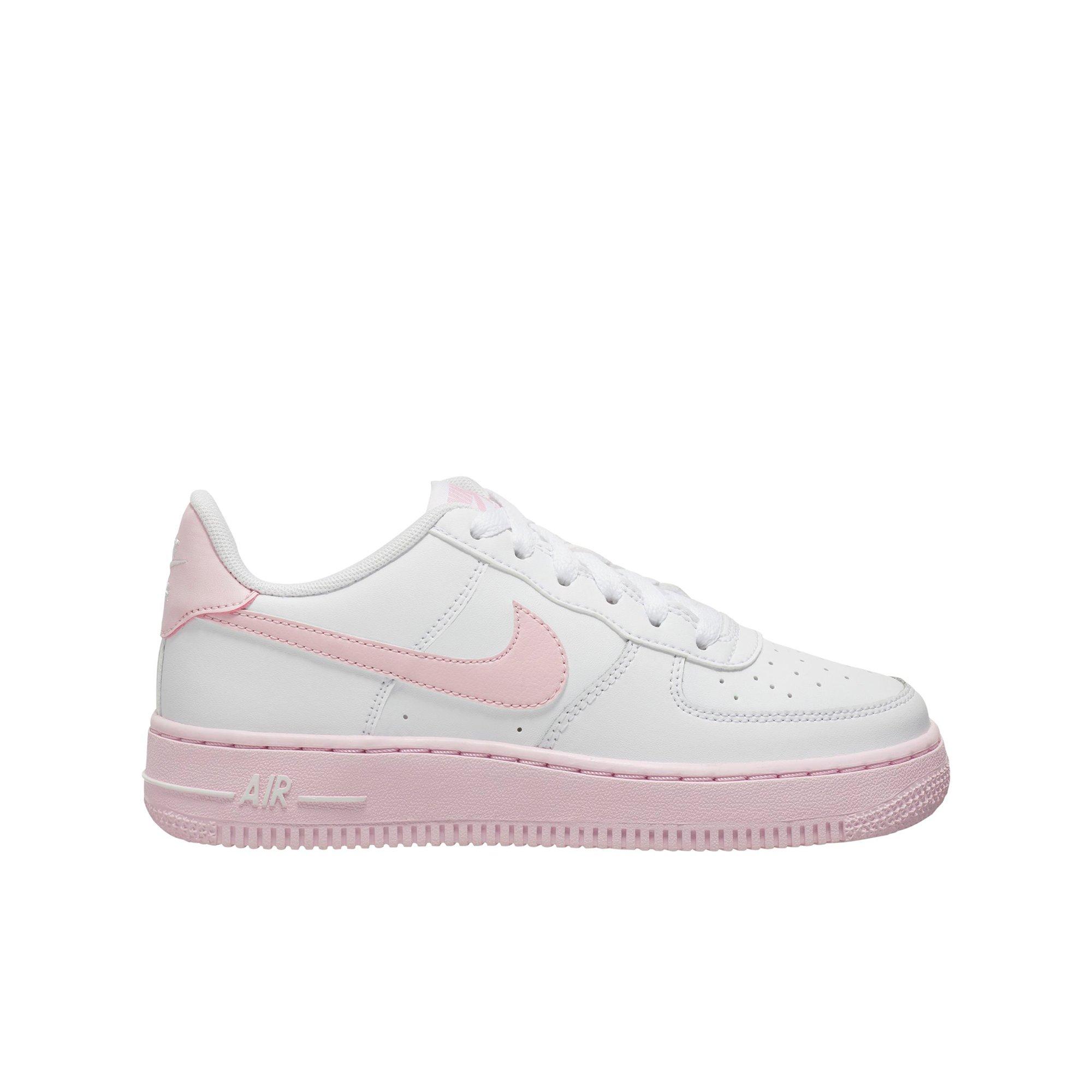 pink and white air force ones