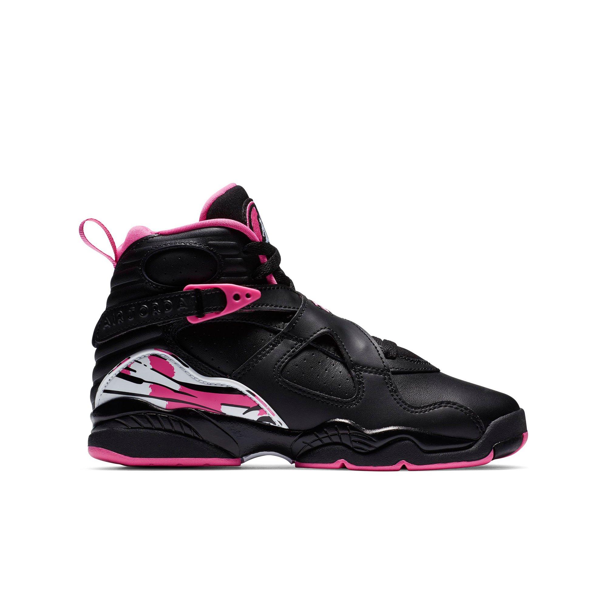 pink black jordans