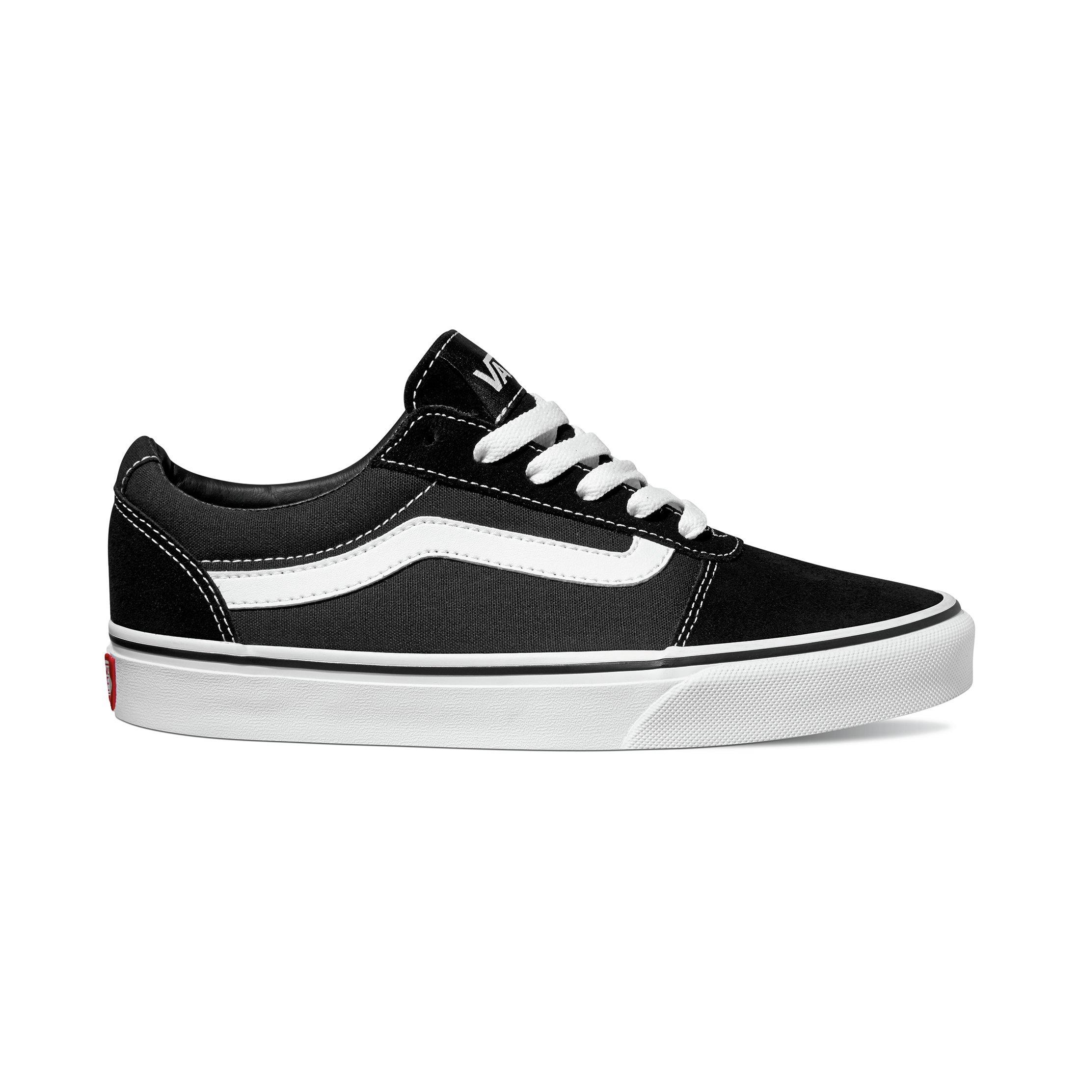 vans ward low black and white