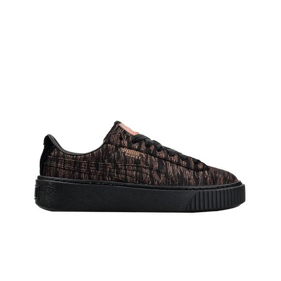 puma basket platform black puma basket platform black