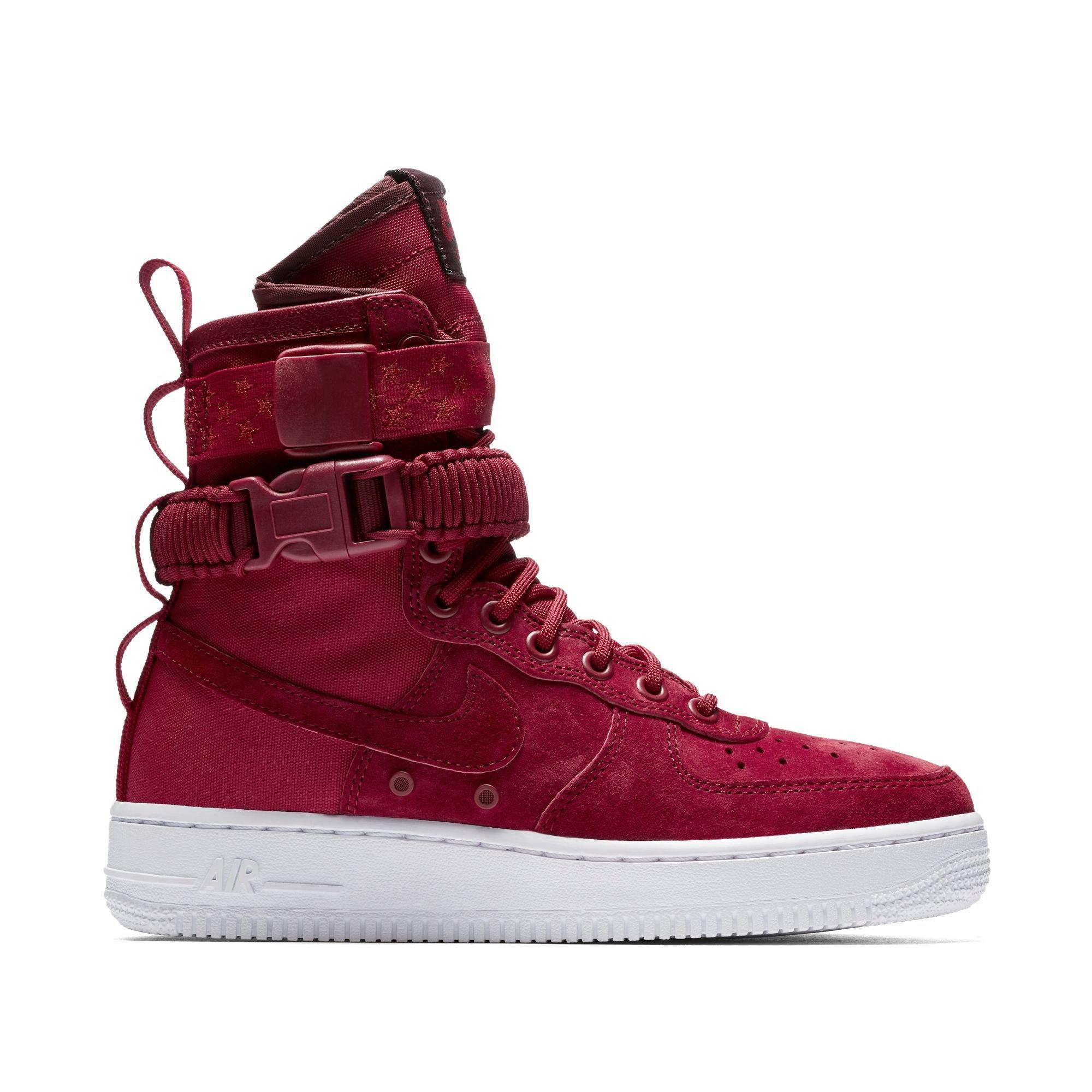 red and white high top air force 1