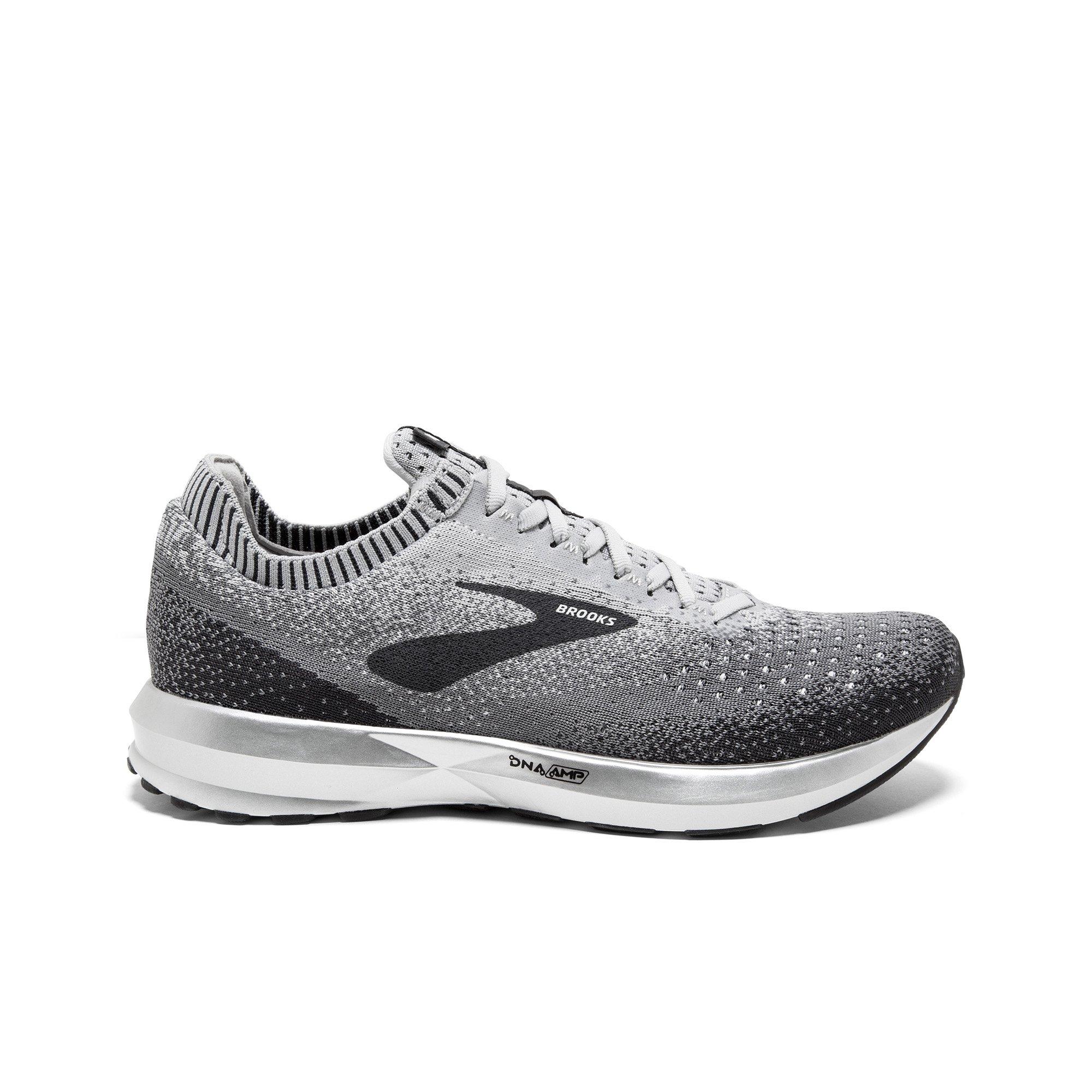 grey and white running shoes
