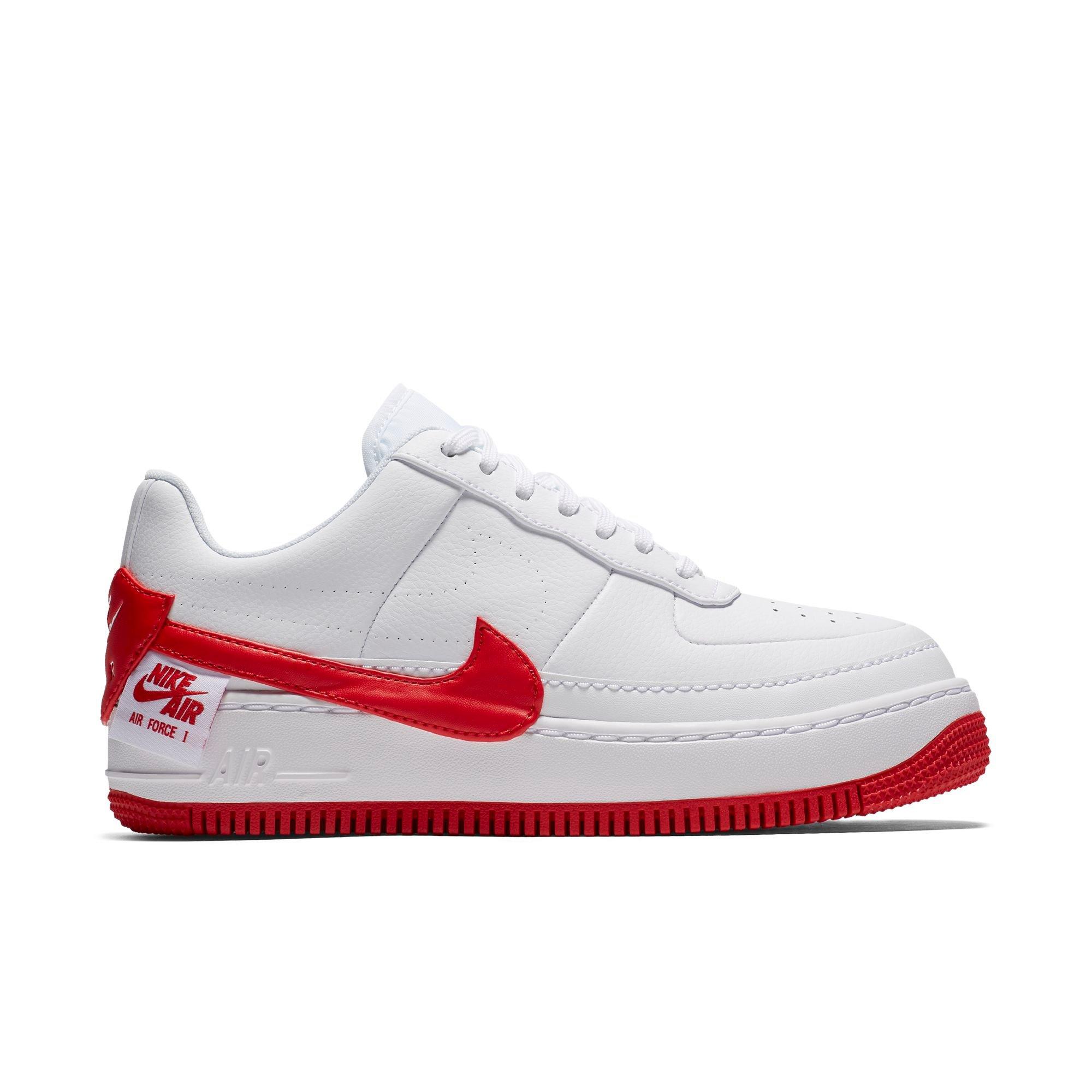 womens white and red air force 1