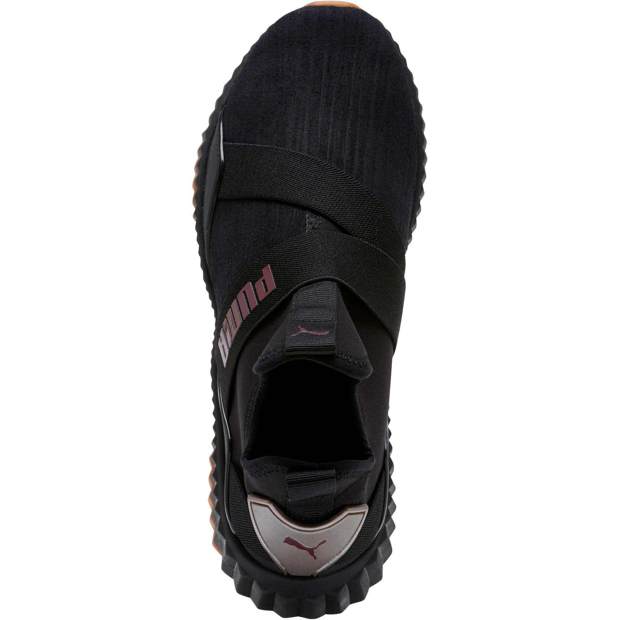 puma defy varsity mid black & gold shoes