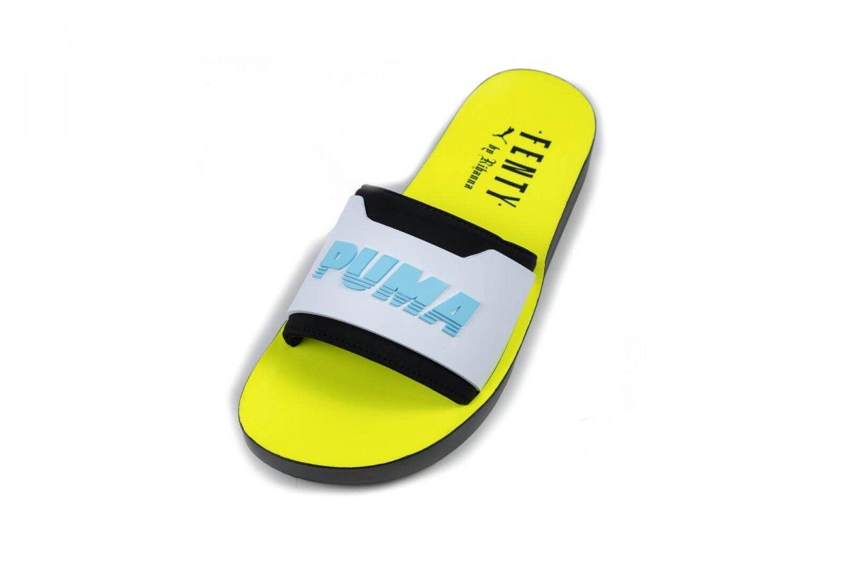 yellow fenty slides