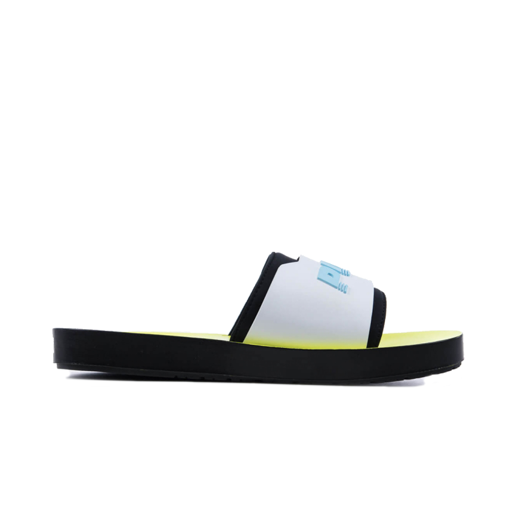 neon green fenty slides