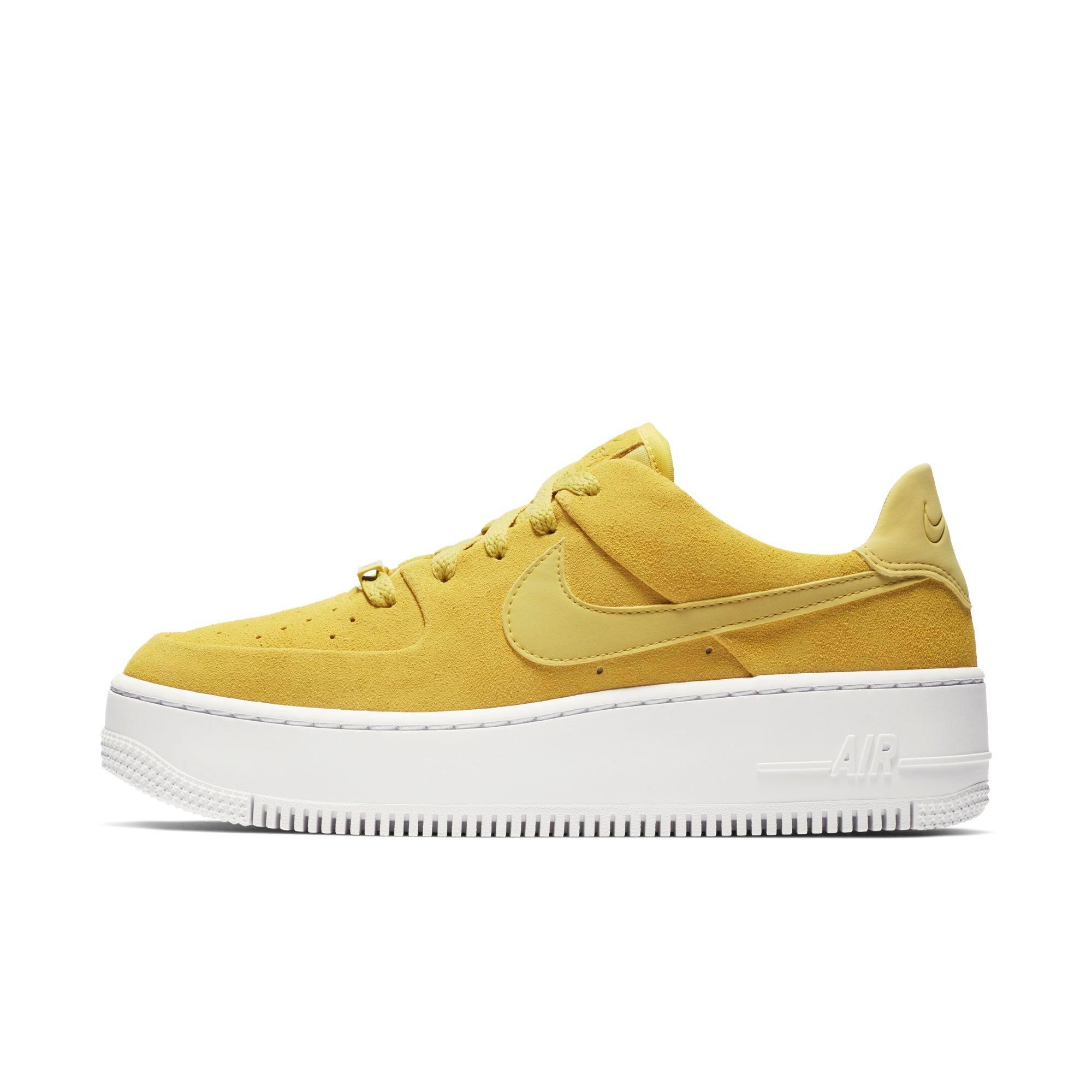 nike yellow air force 1 sage low sneakers