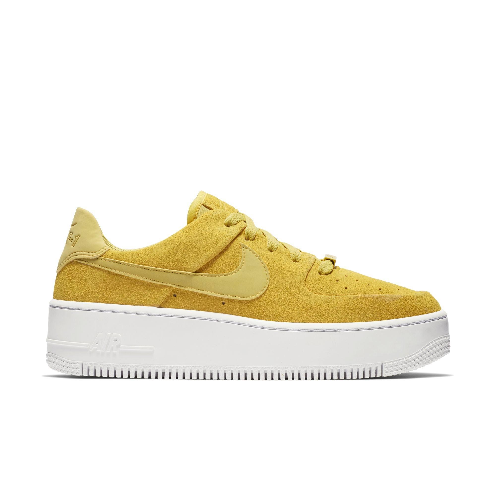 nike yellow air force 1 sage low trainers