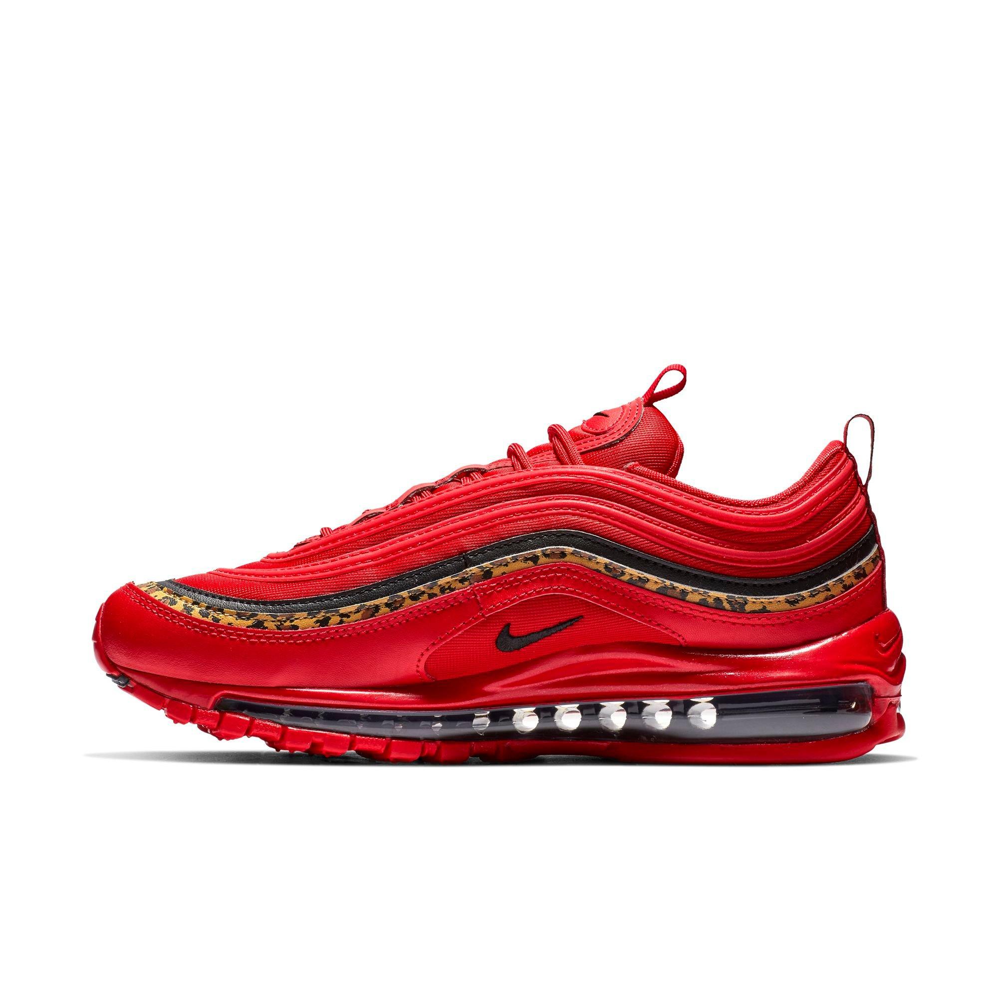 nike red and leopard print air max 97 trainers