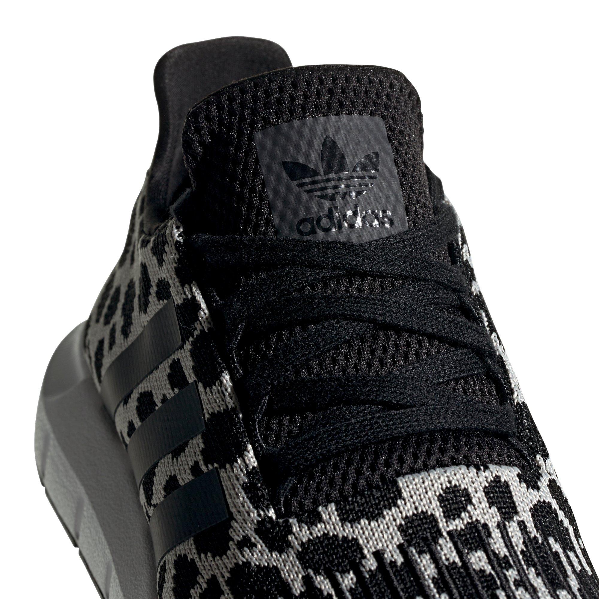 adidas swift run black and white leopard