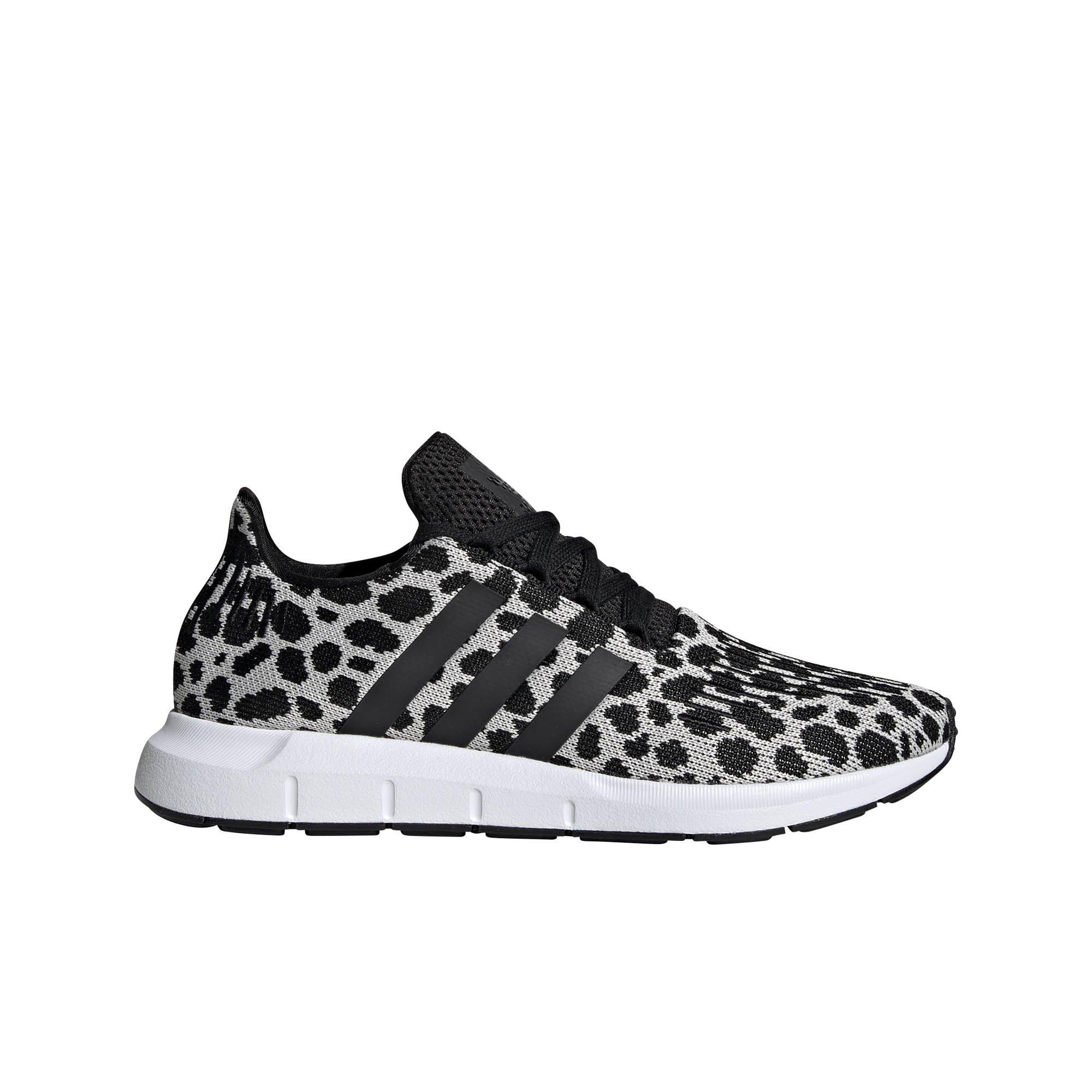 adidas swift run black & white womens shoes