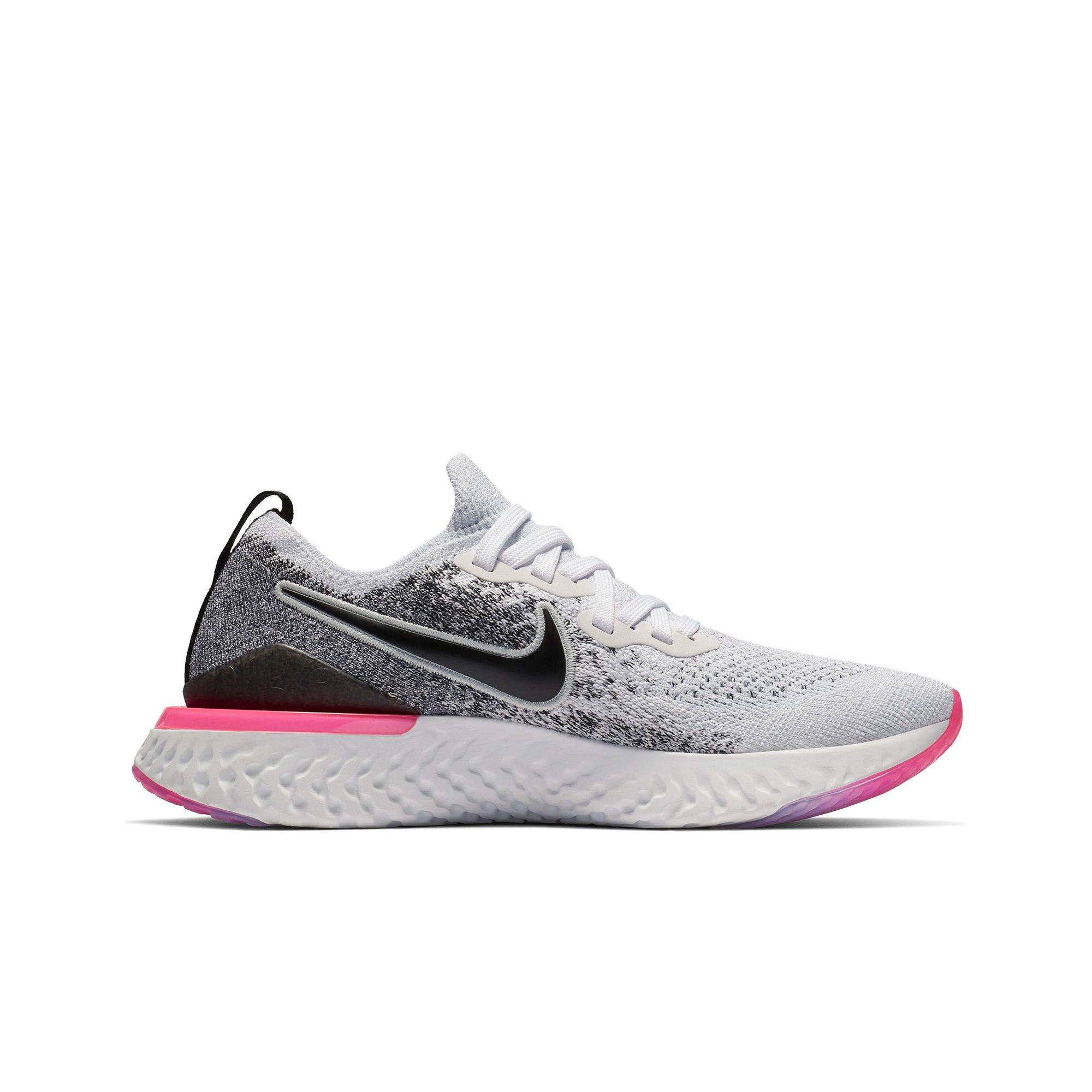 nike epic react flyknit white pink