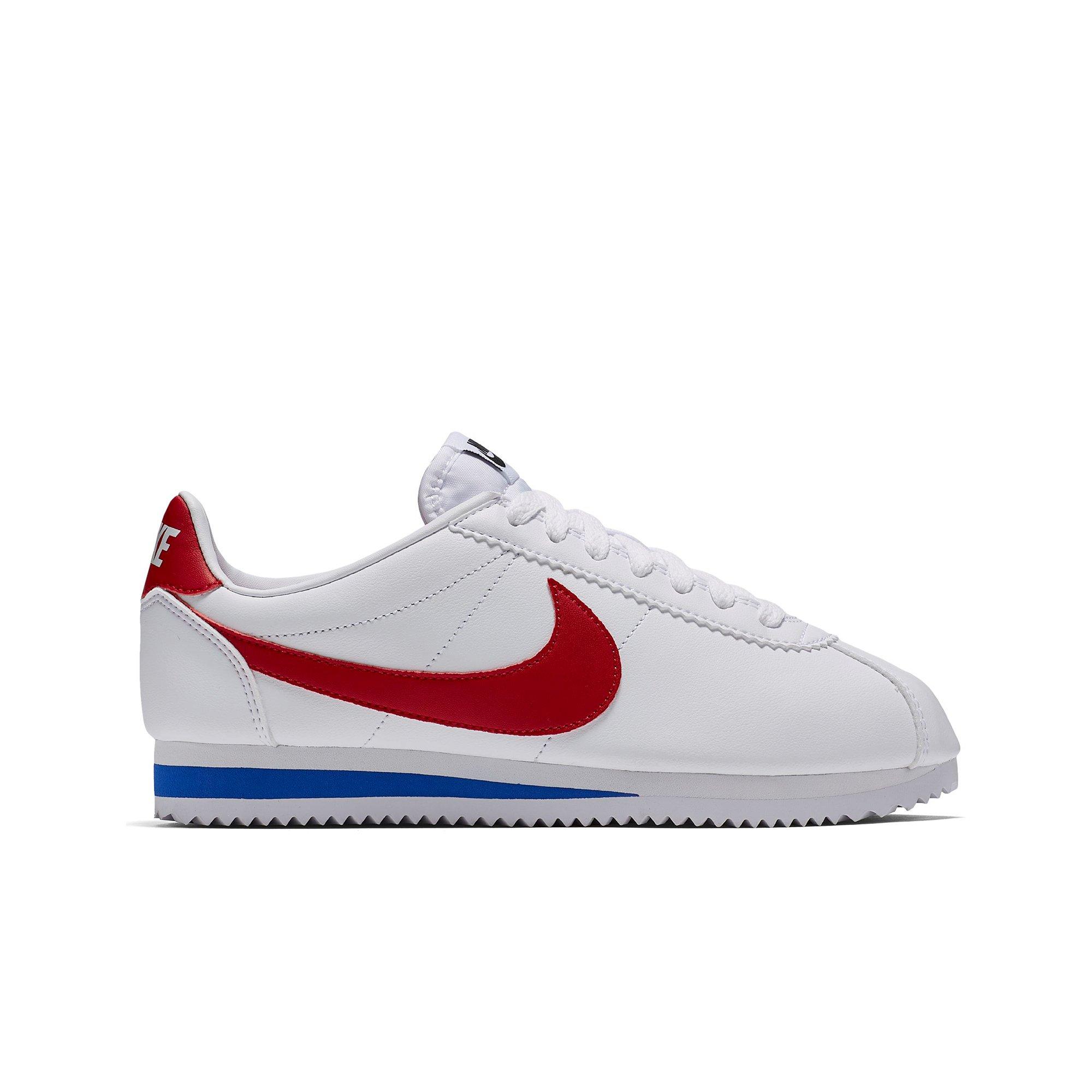nike cortez classic white red