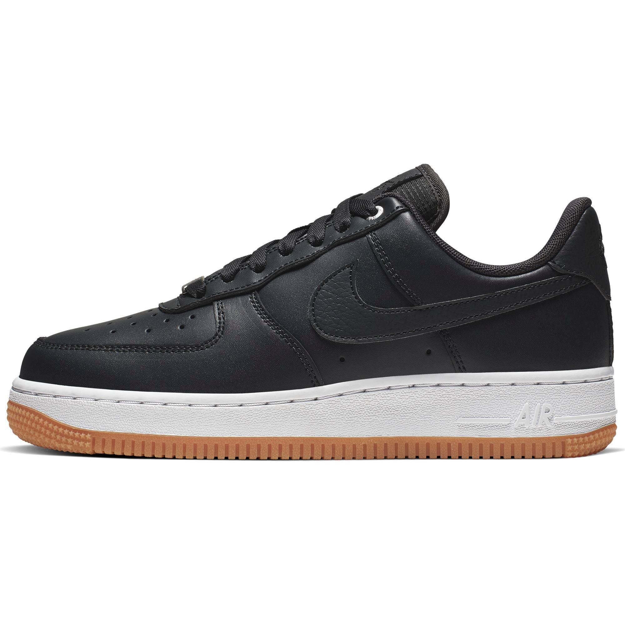 nike air force 1 womens black gum sole