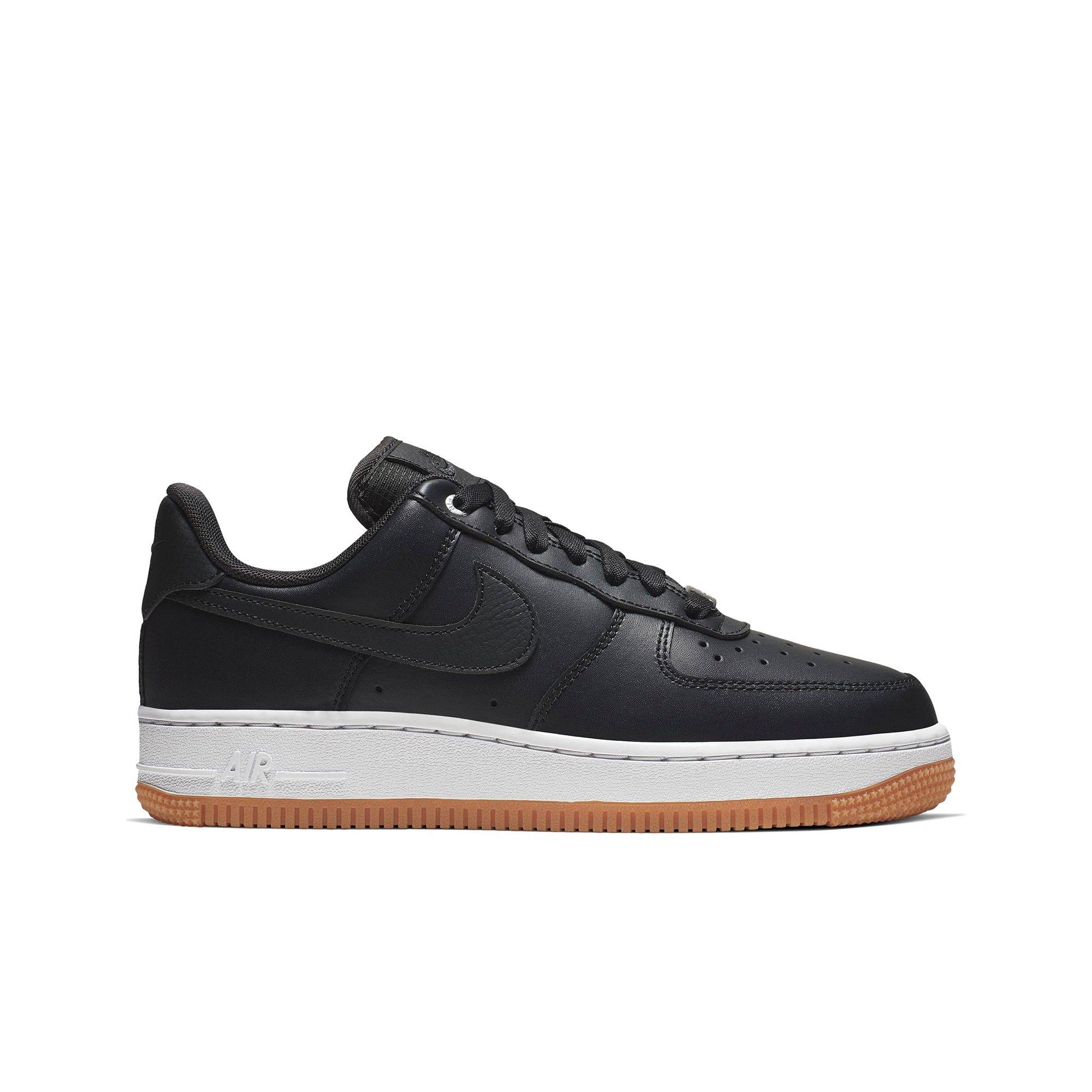 nike air force 1 womens black gum sole