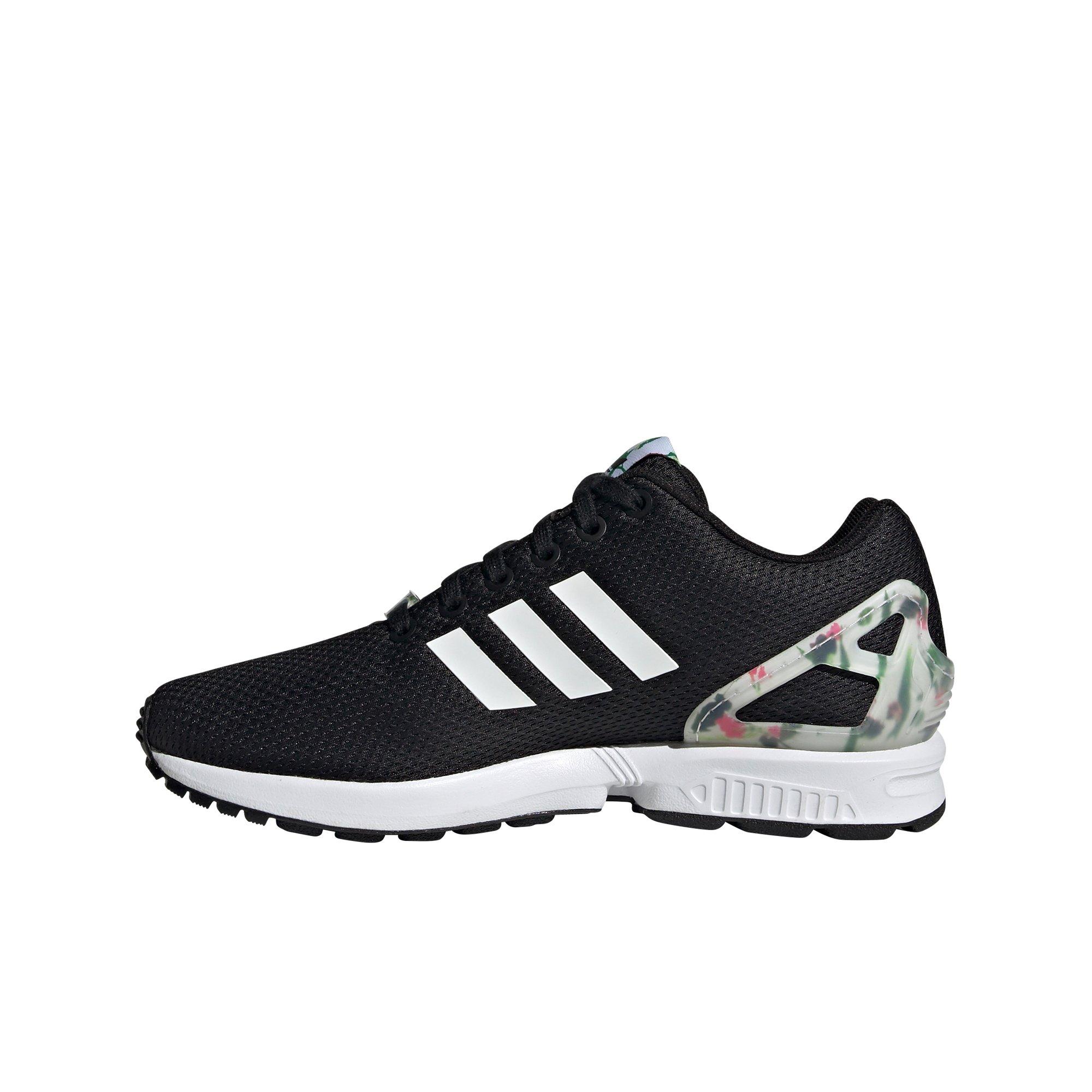 black and white floral adidas flux