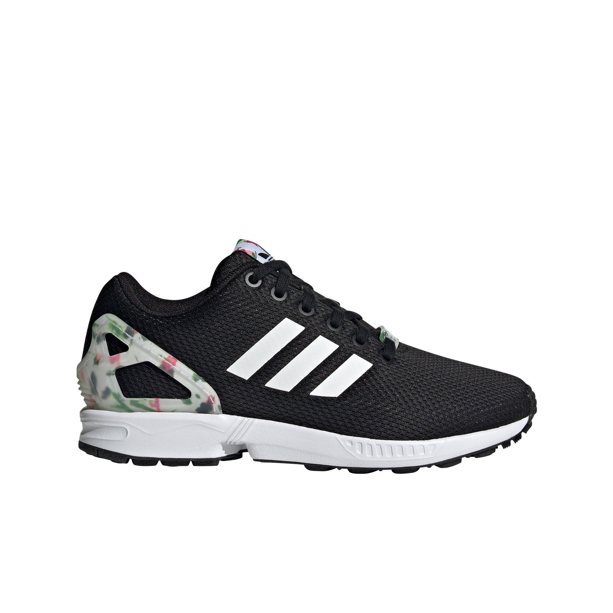 black and white floral adidas flux