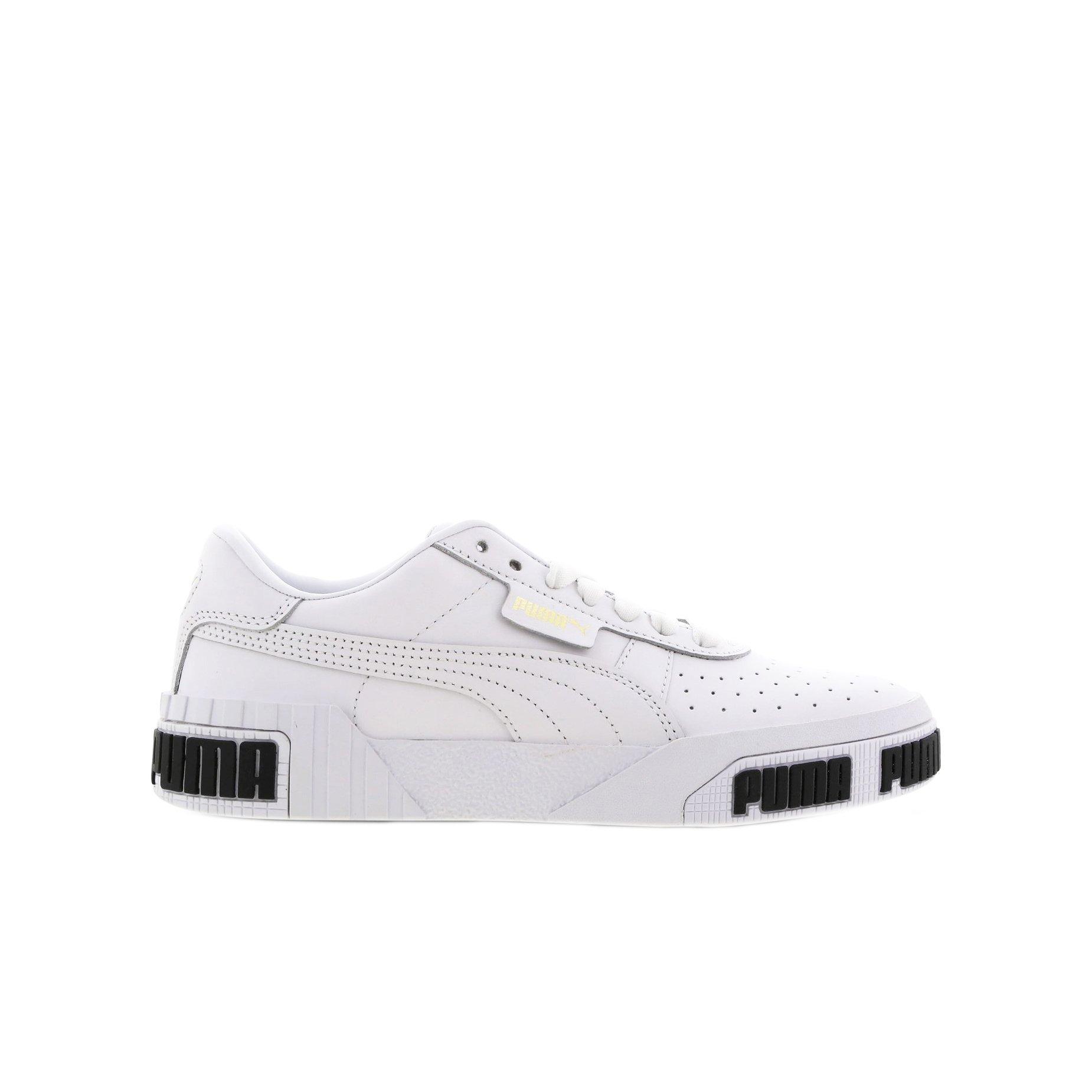 puma cali trainers puma white black