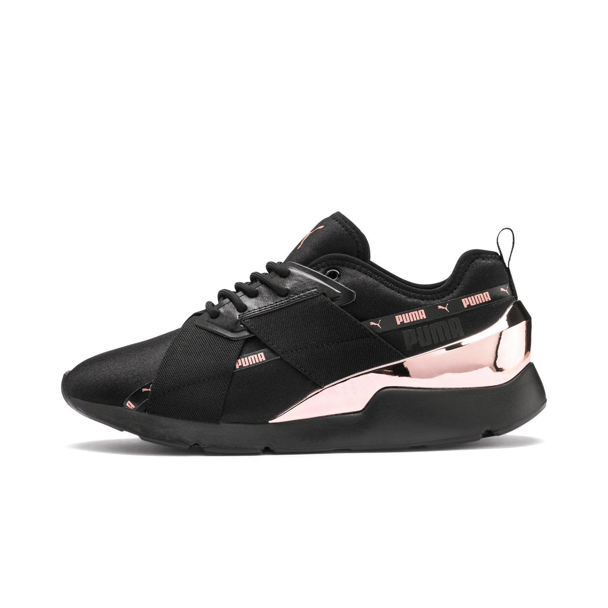 rose gold and black pumas