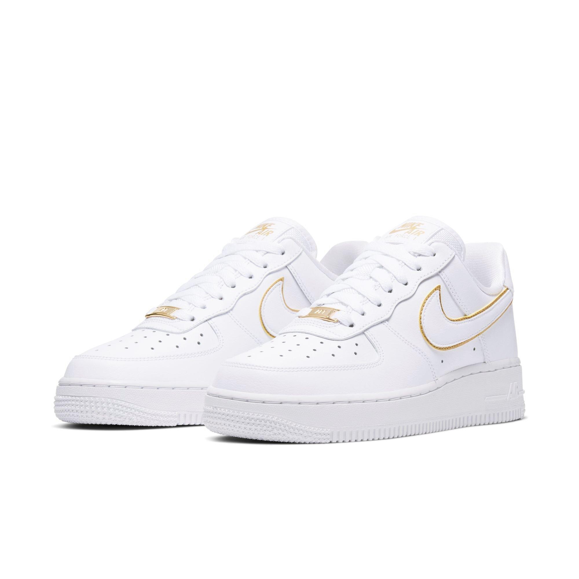 Nike Air Force 1 07 Essential White Gold Women S Shoe Hibbett City Gear