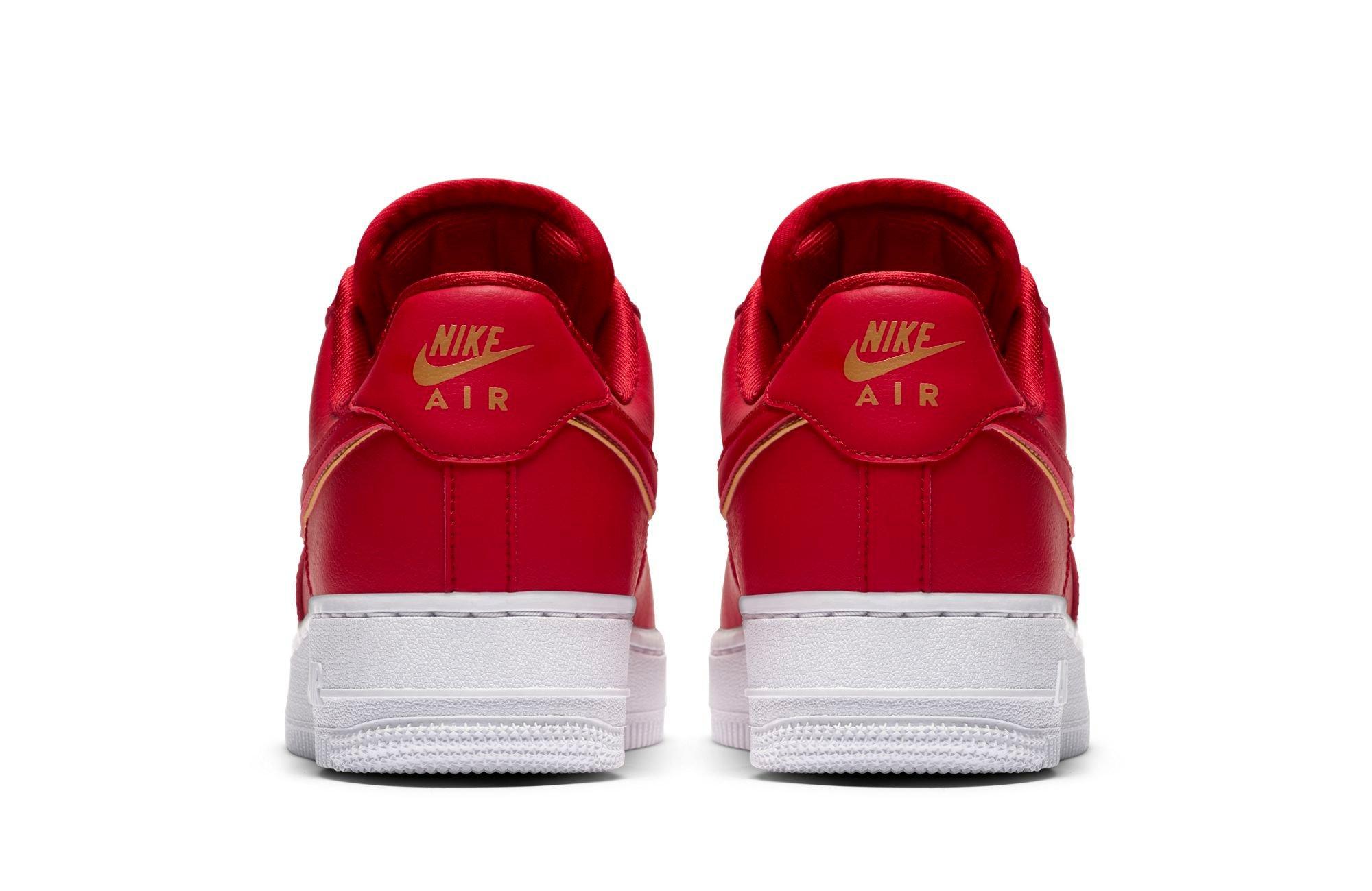 Nike Air Force 1 07 W White, Red & Gold