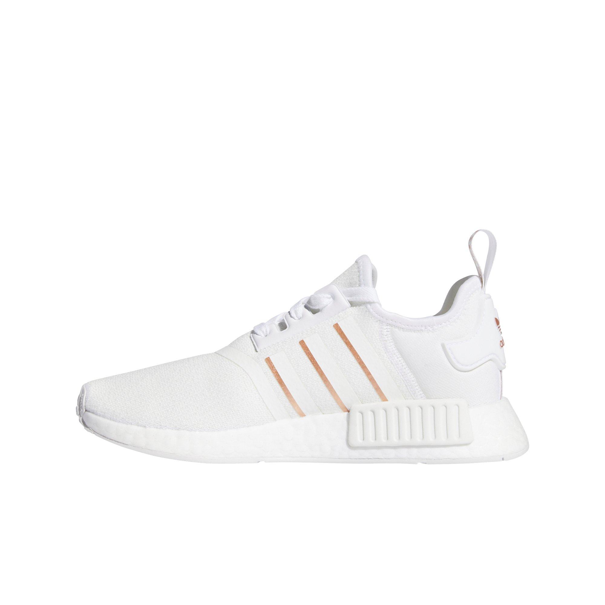 adidas rose gold and white shoes