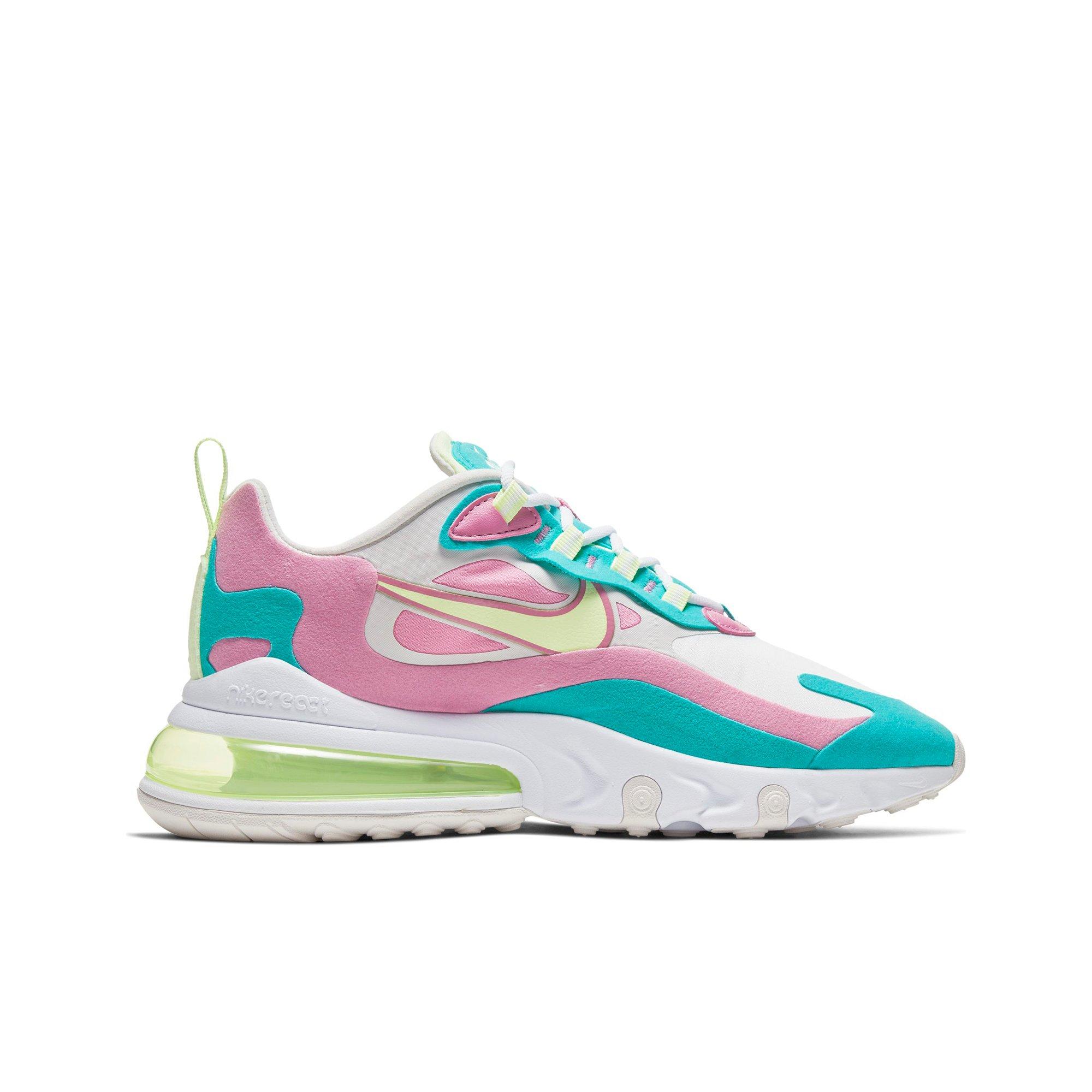 pink and teal sneakers