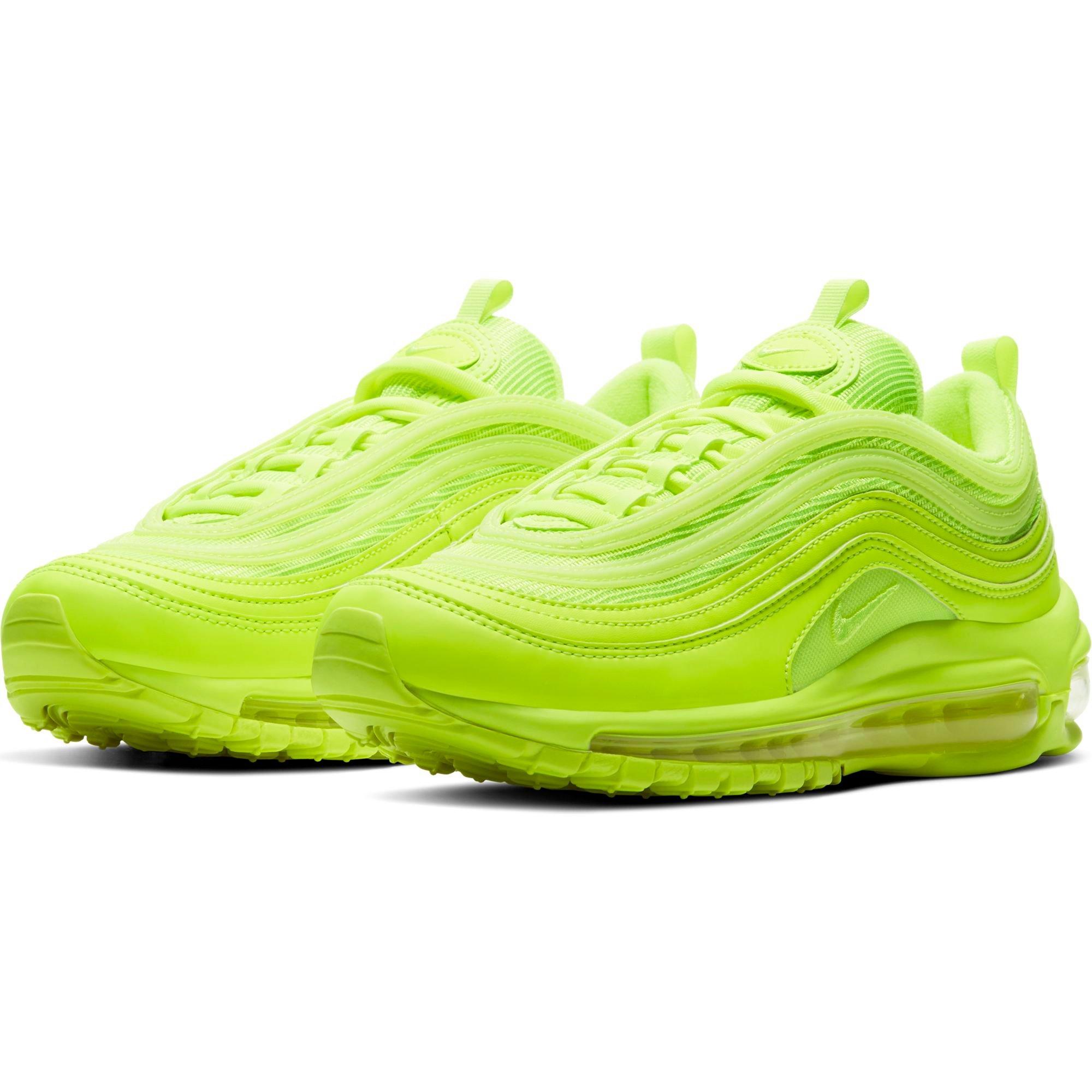 neon green nike running shoes