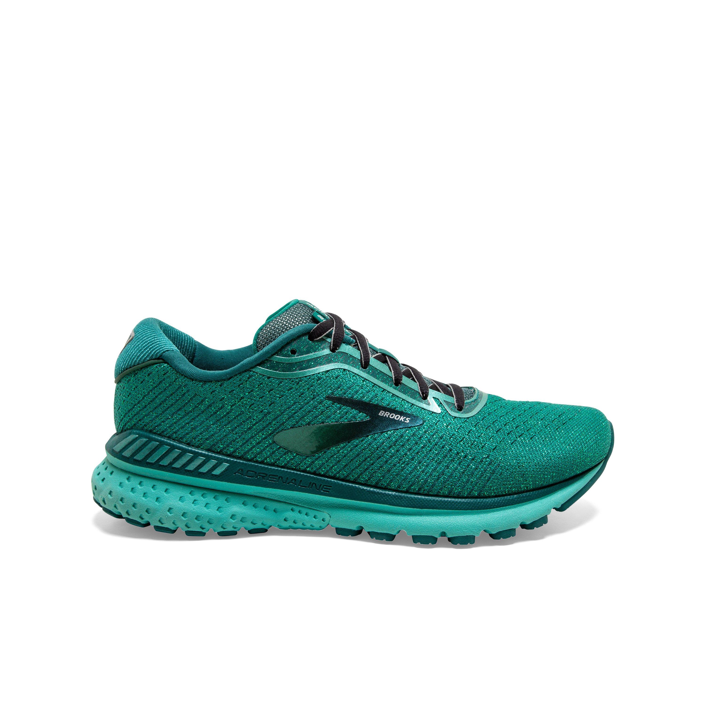 brooks teal running shoes