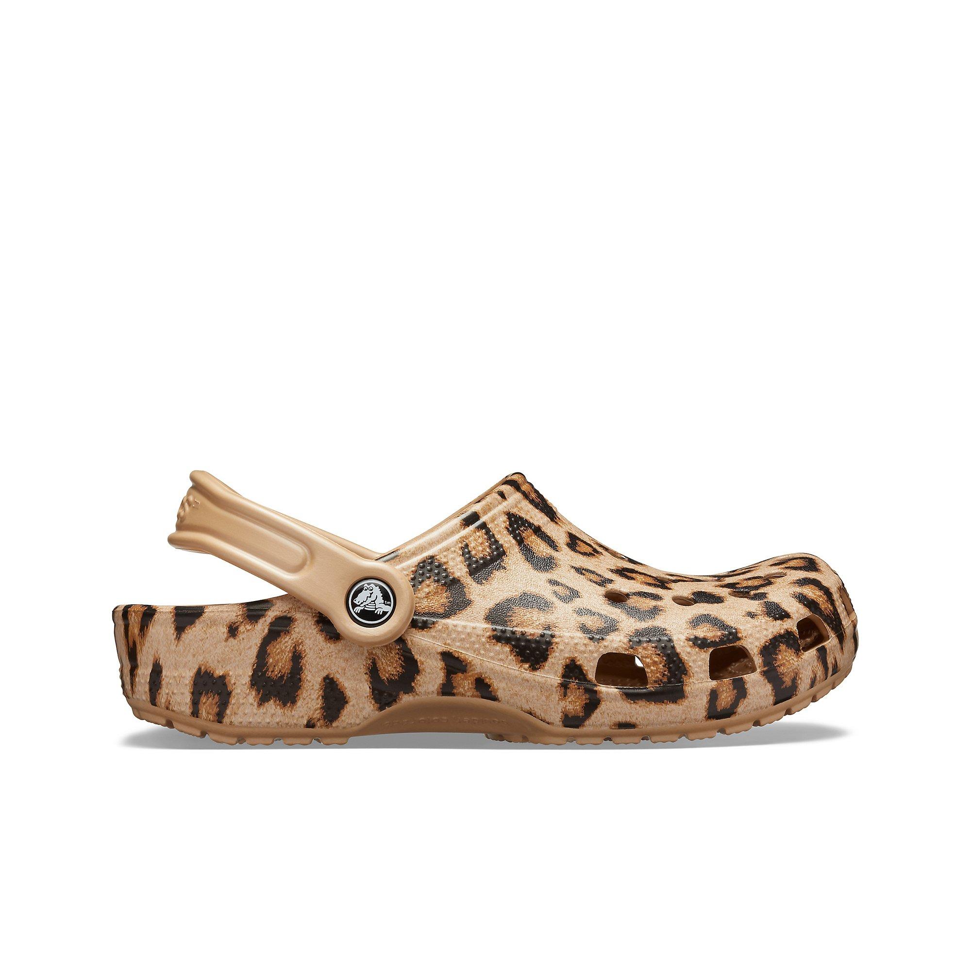 cheetah crocs clogs