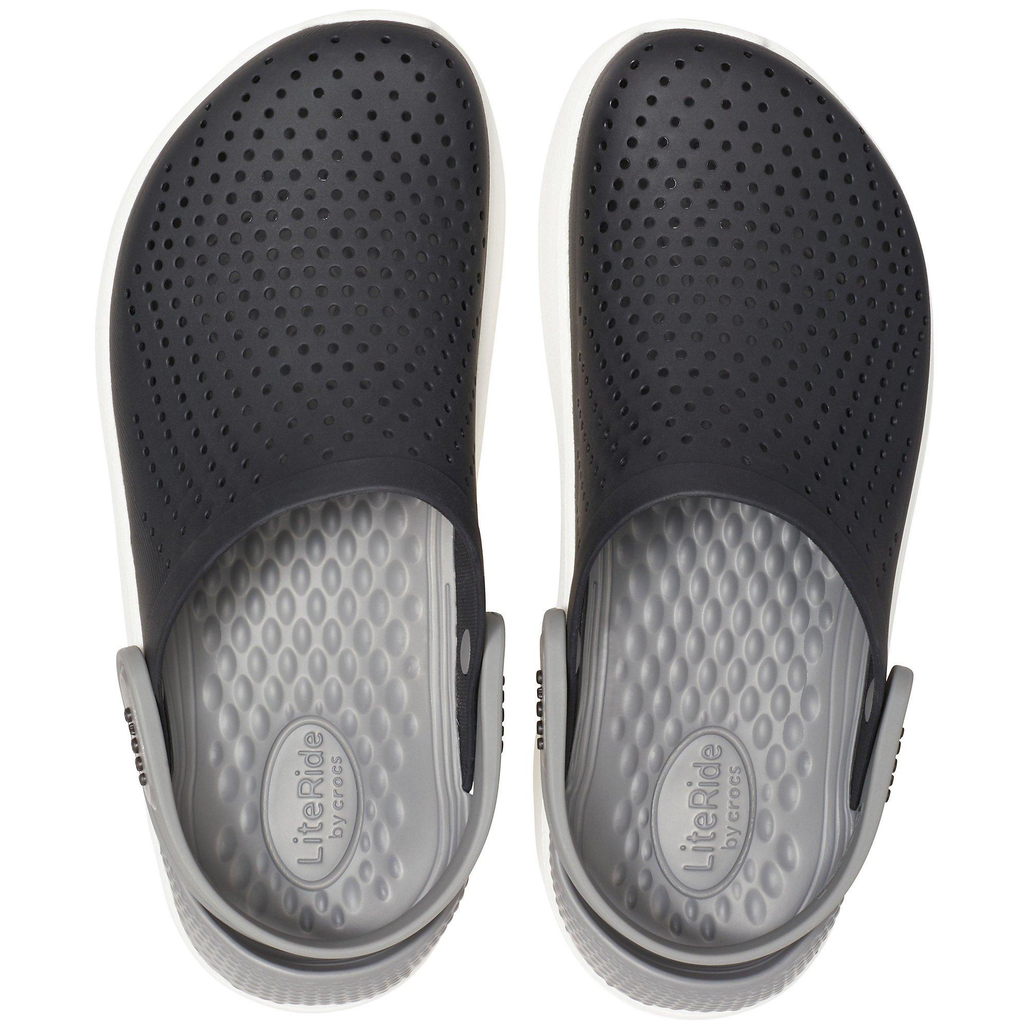 crocs literide black clog sandals