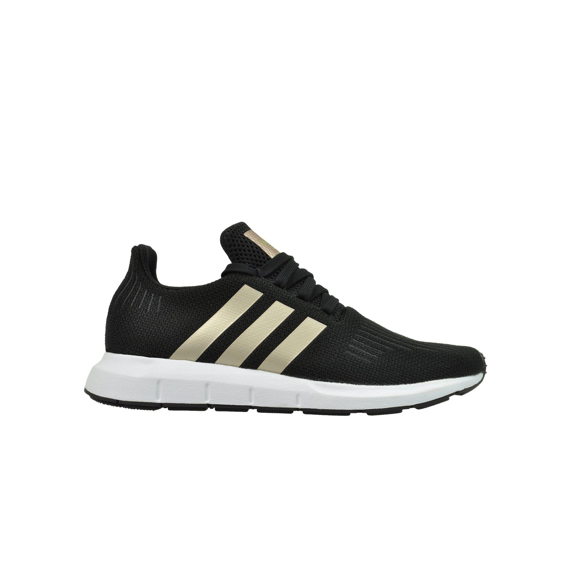 womens black and white adidas swift run