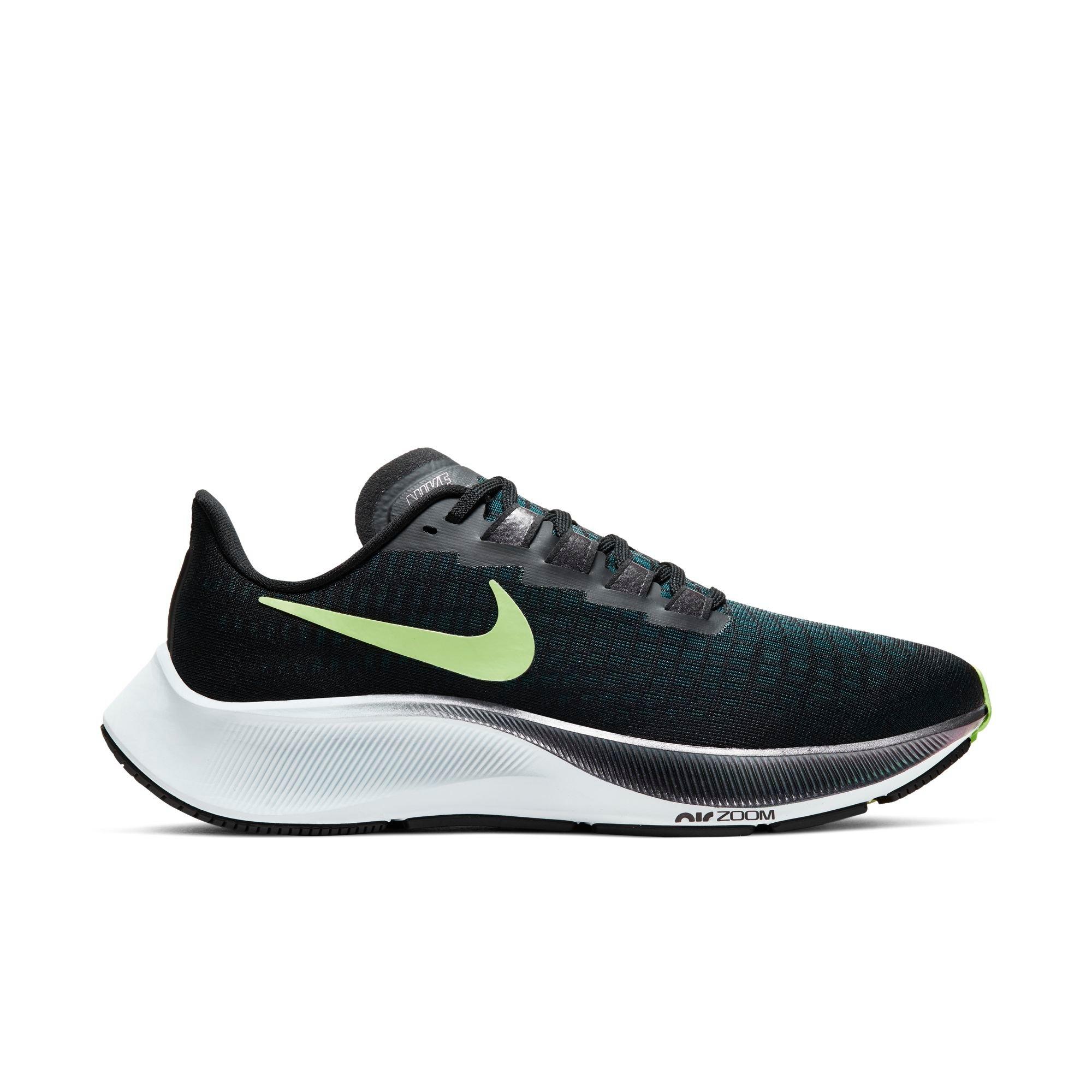 black and green nike running shoes