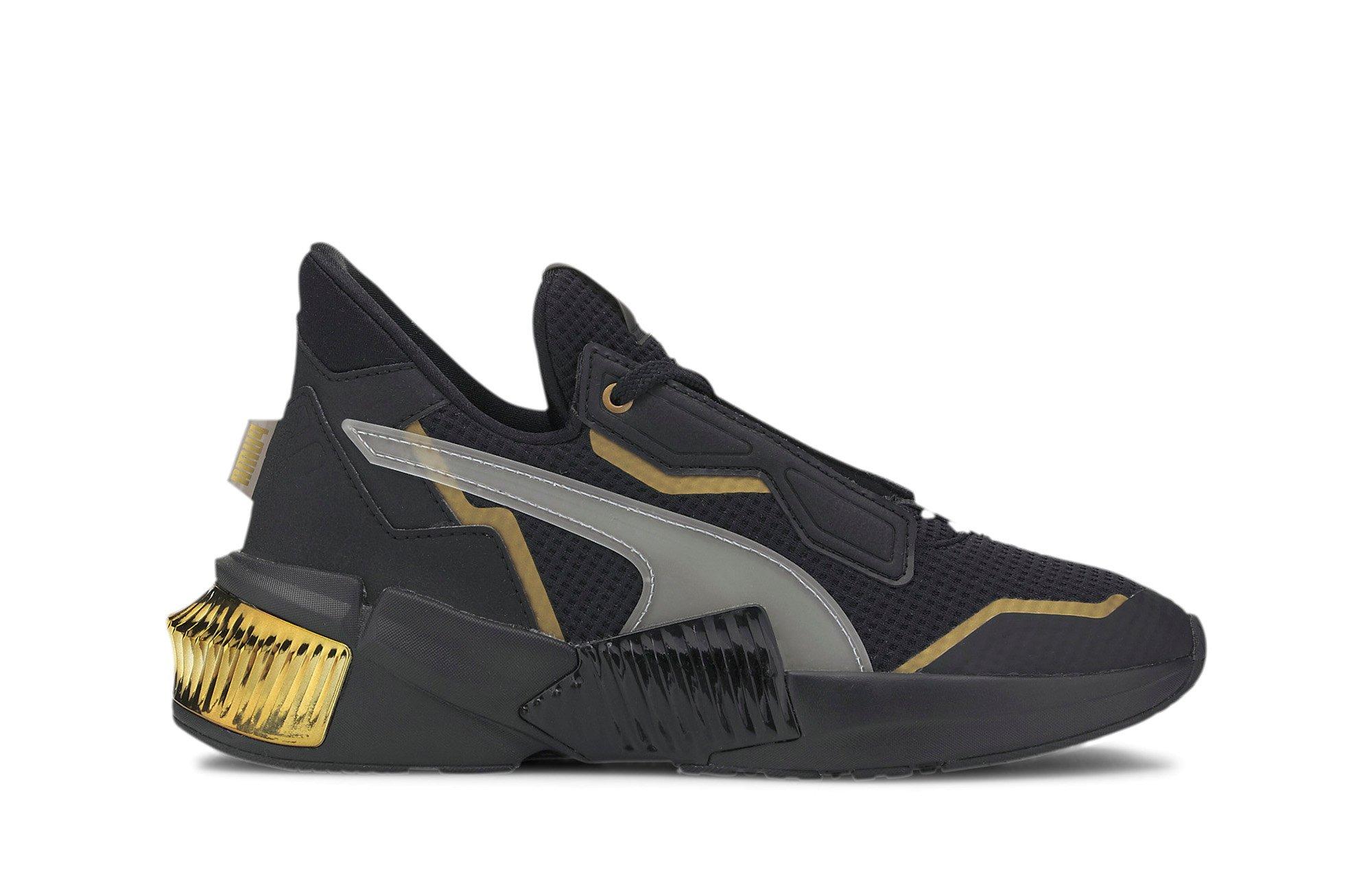 gold sneakers training