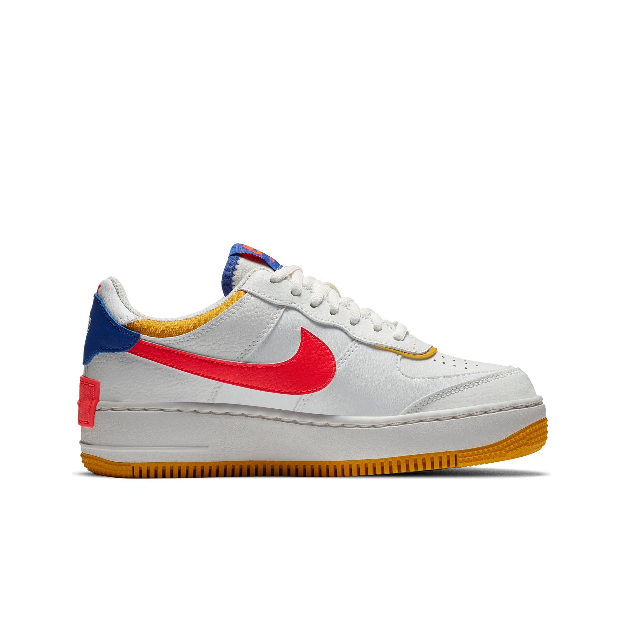 white red and blue air force ones