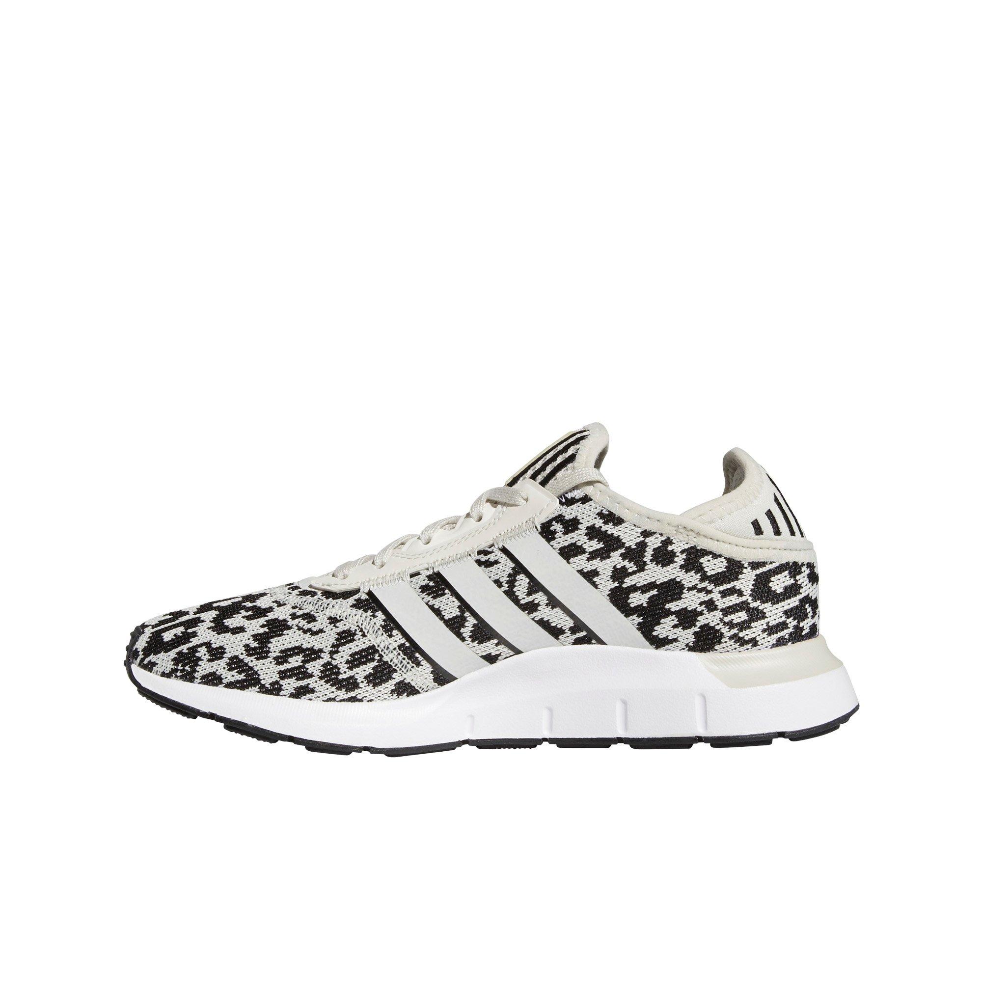 adidas swift run black and white leopard