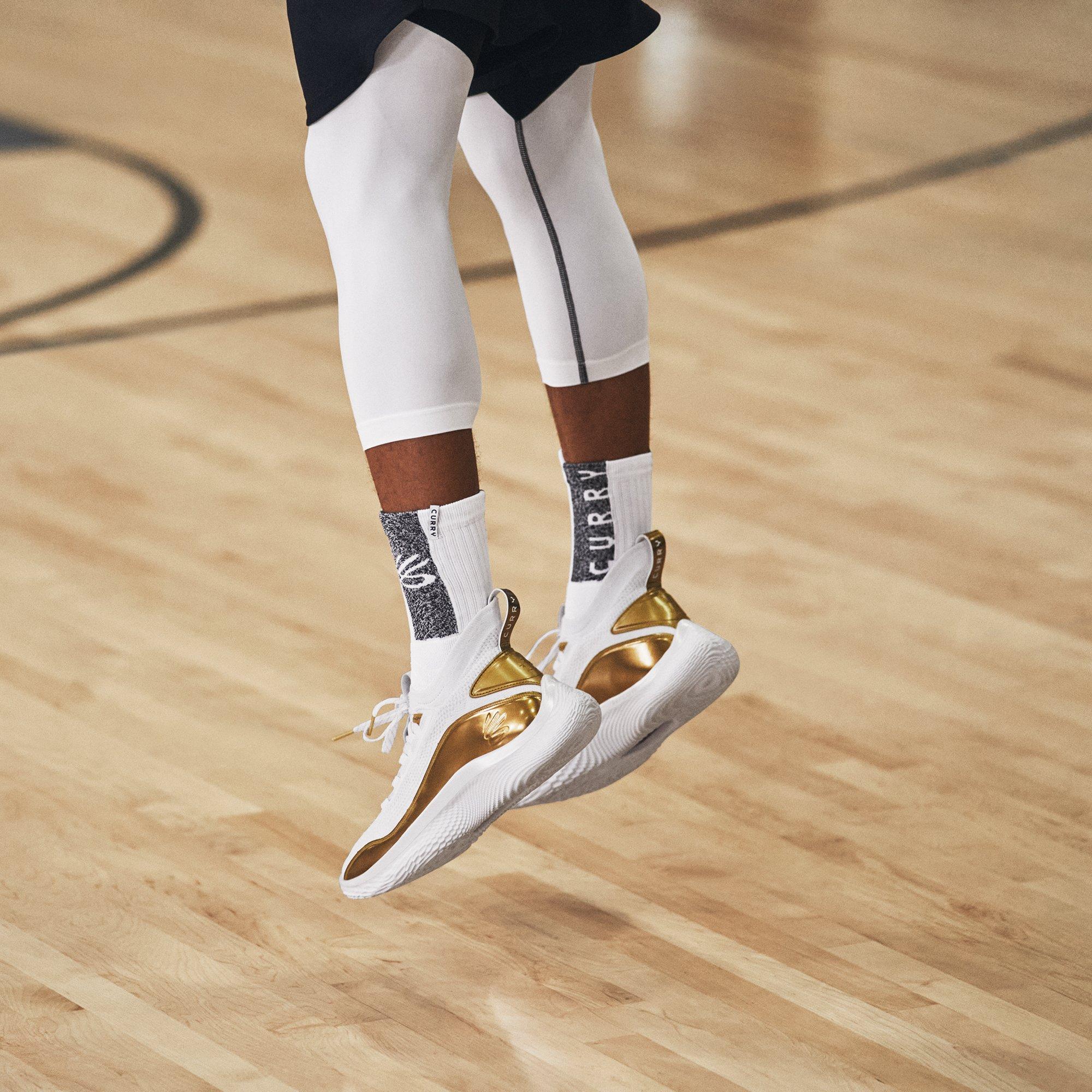 curry flow 8 white and gold