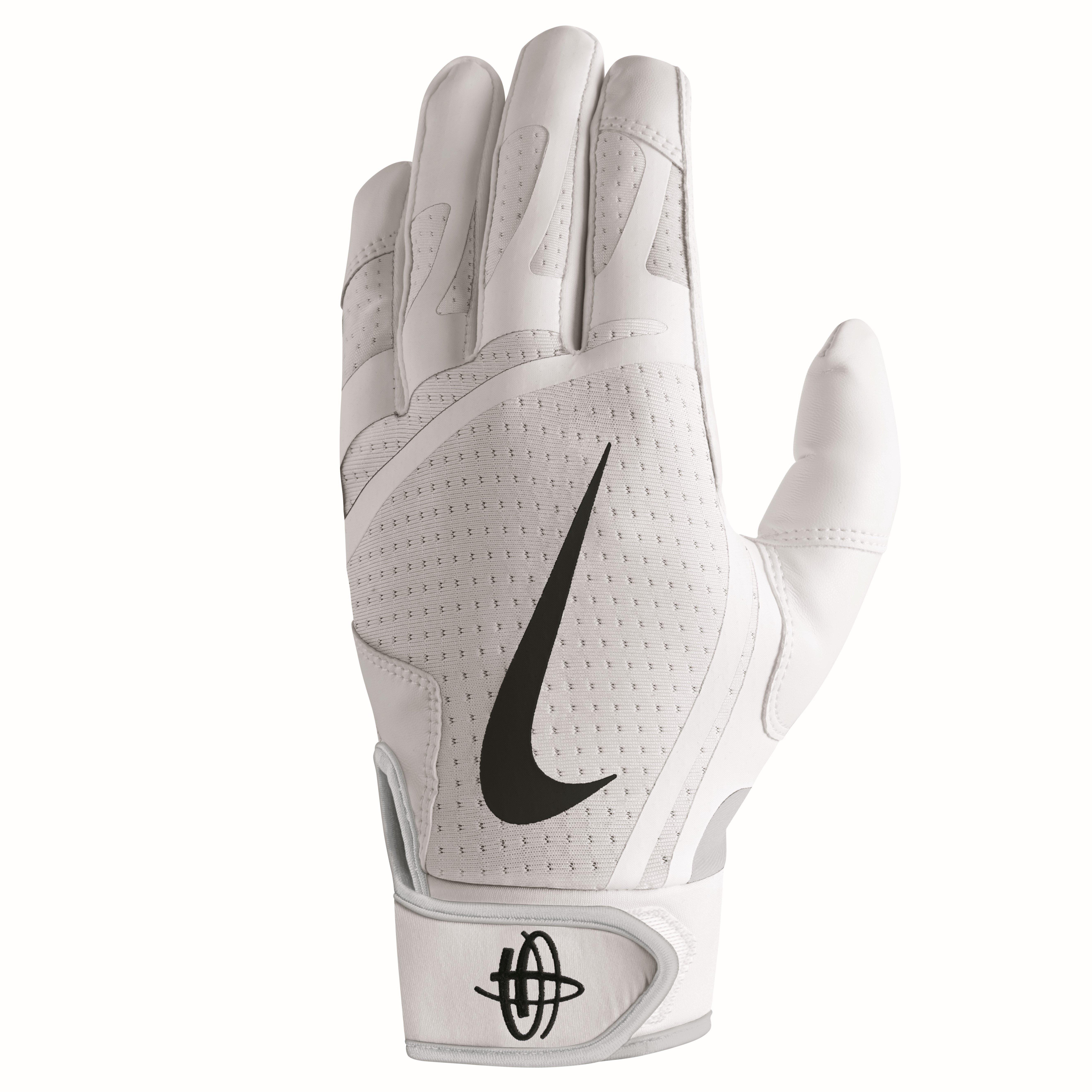 white nike batting gloves