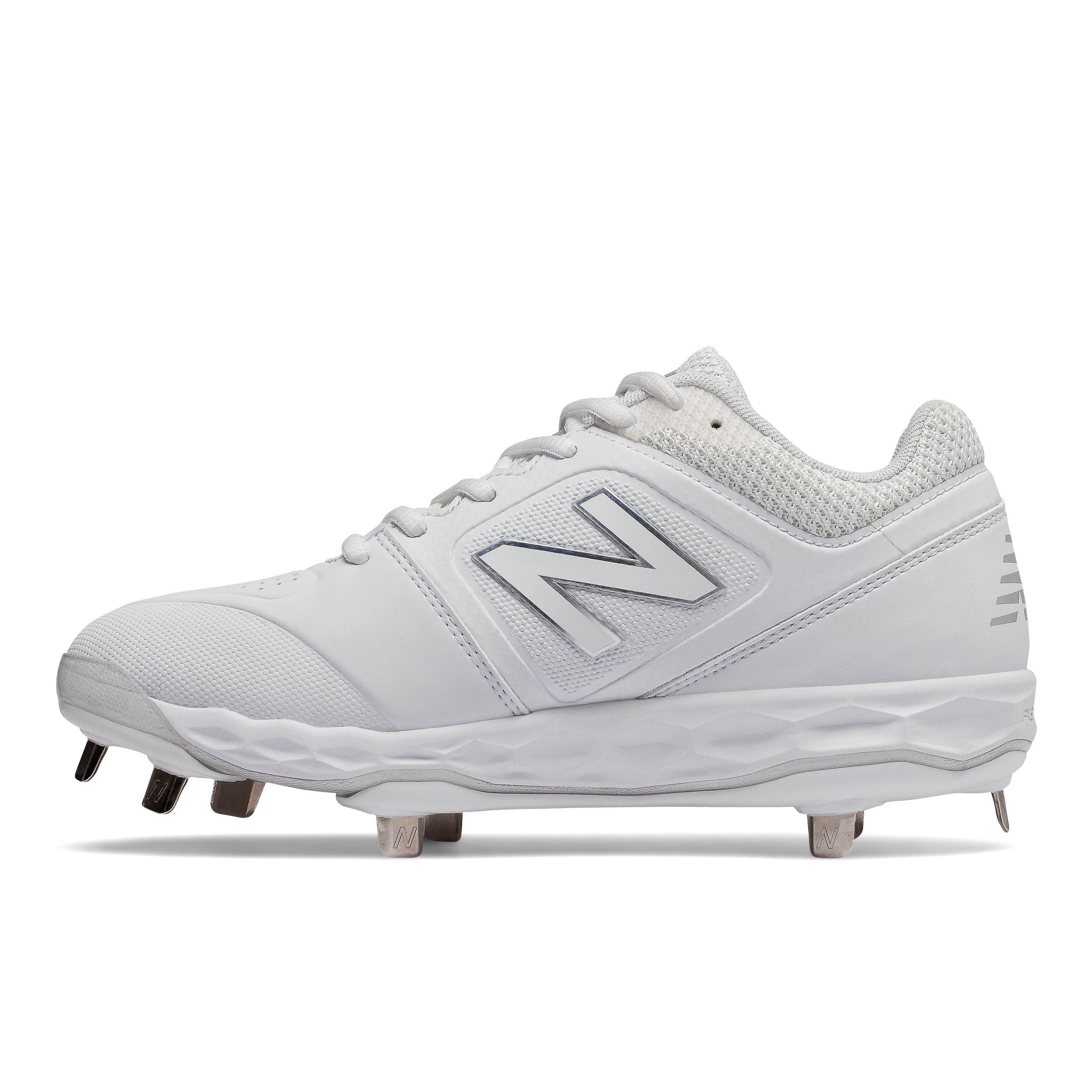 white new balance metal softball cleats