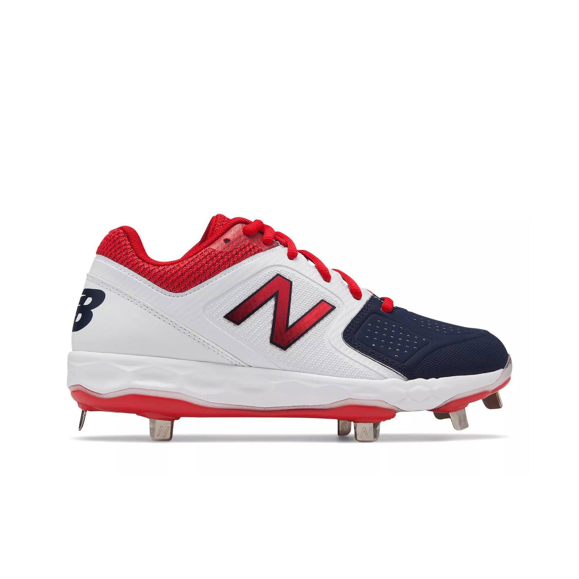 red white and blue softball cleats