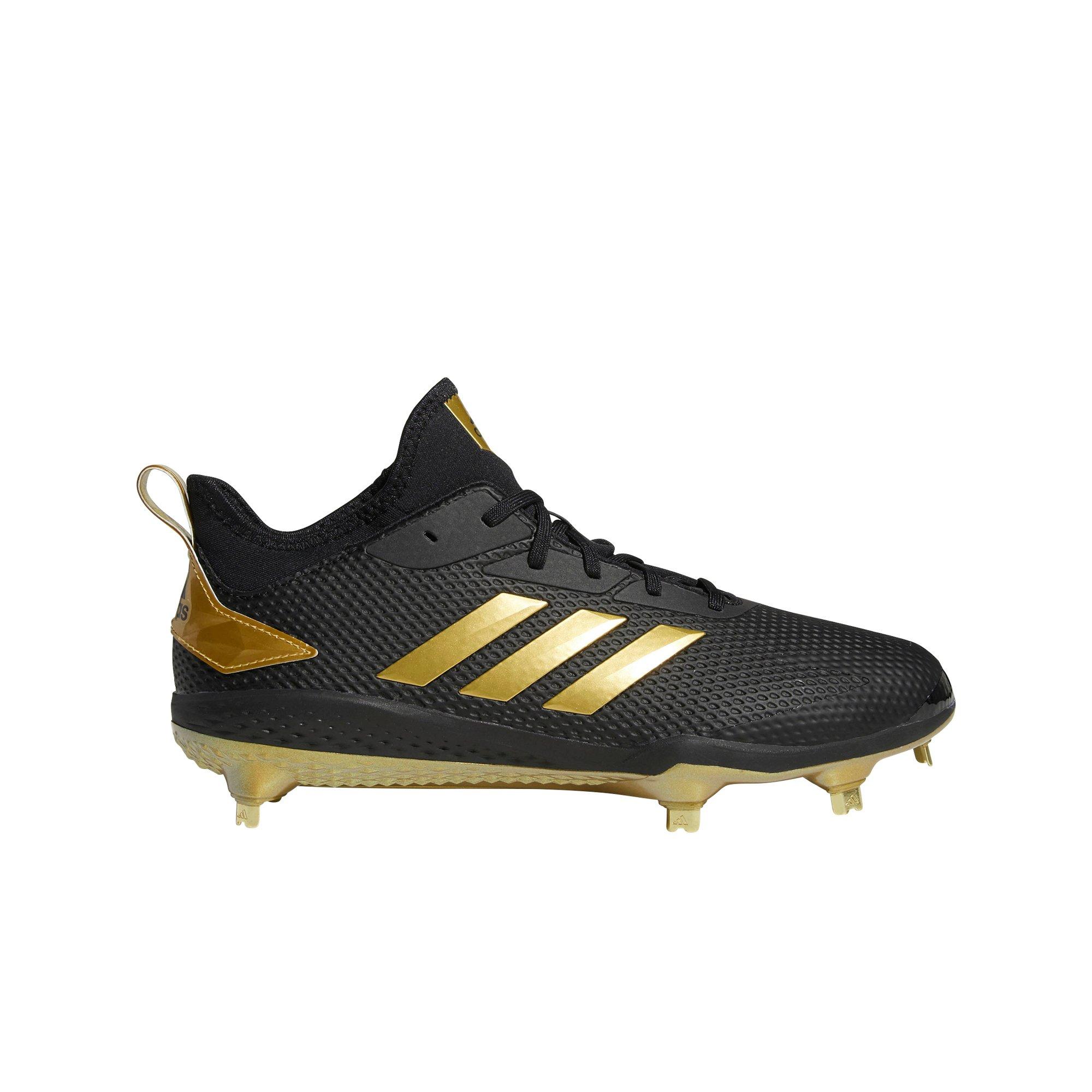 black and gold cleats baseball