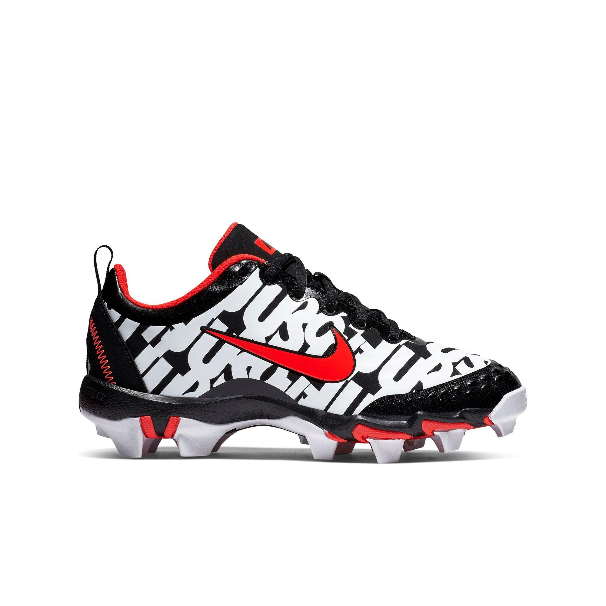 red and black softball cleats