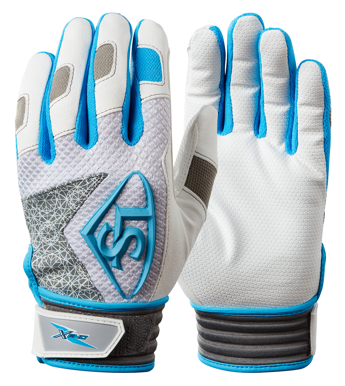 light blue batting gloves