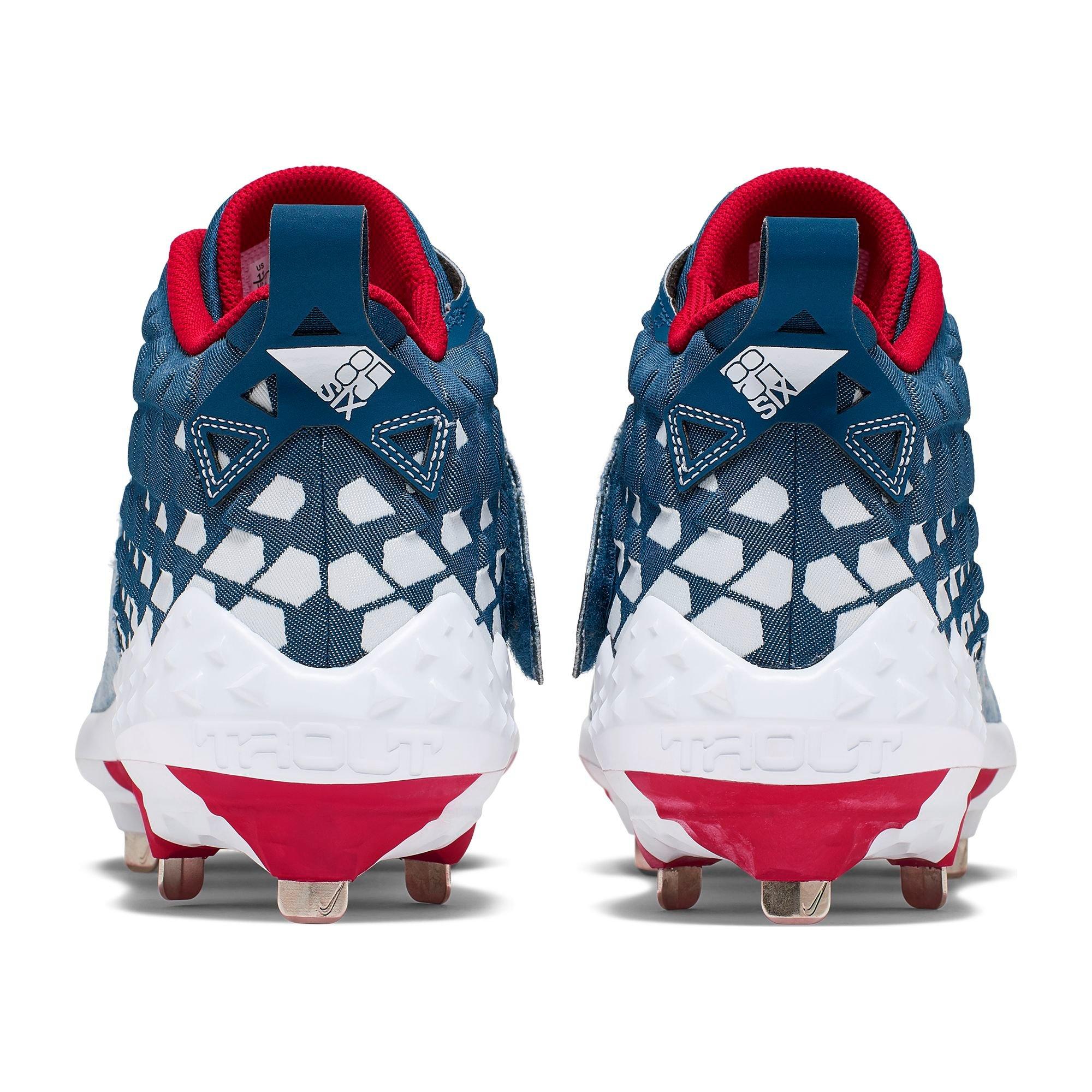 baseball cleats red white and blue