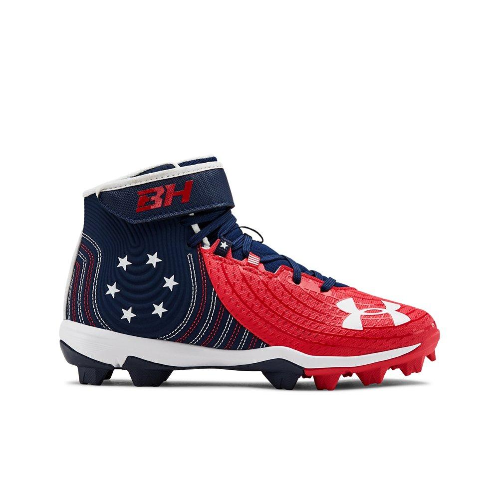 red white and blue cleats
